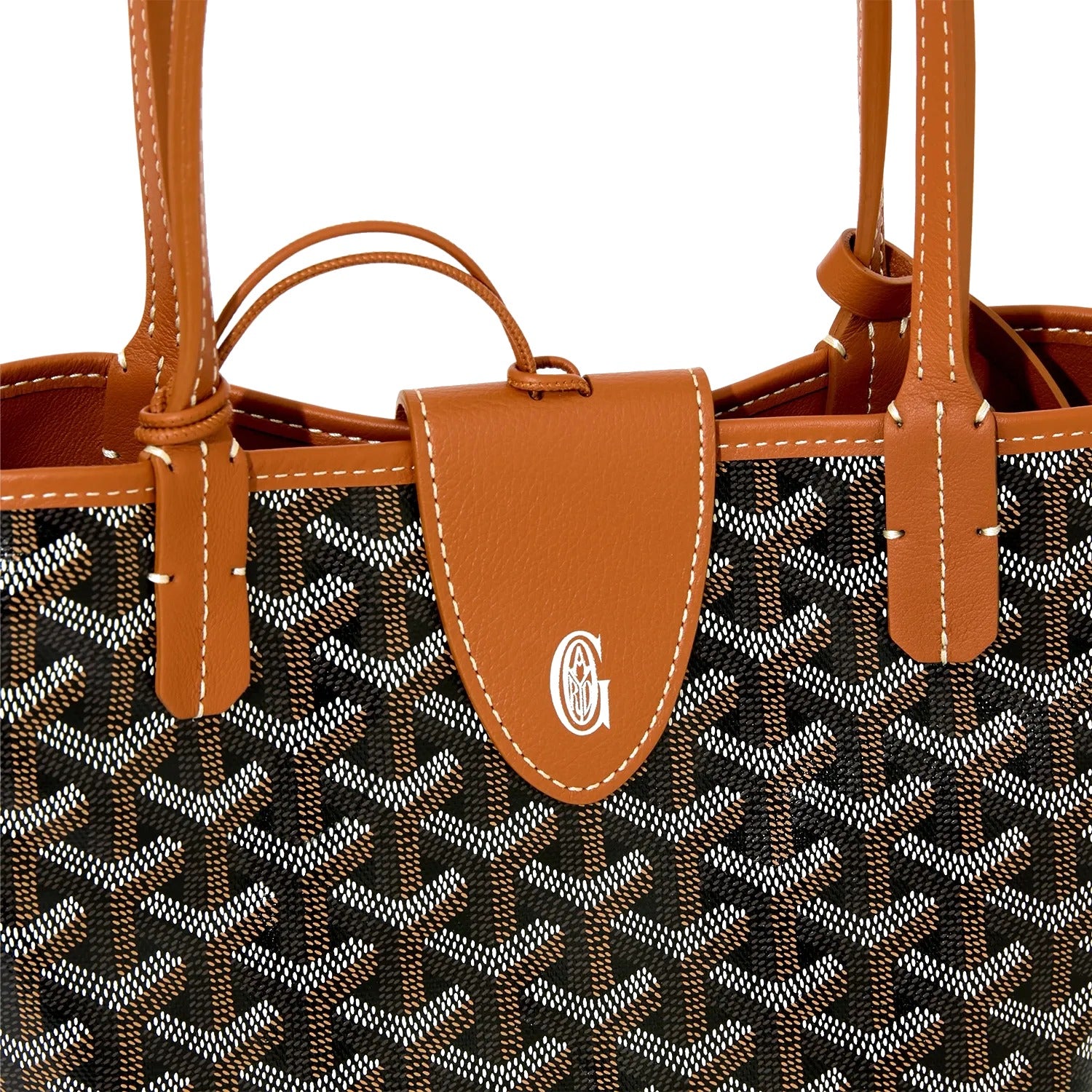 Reversible Leather Mini Tote - Black & Tan - 9