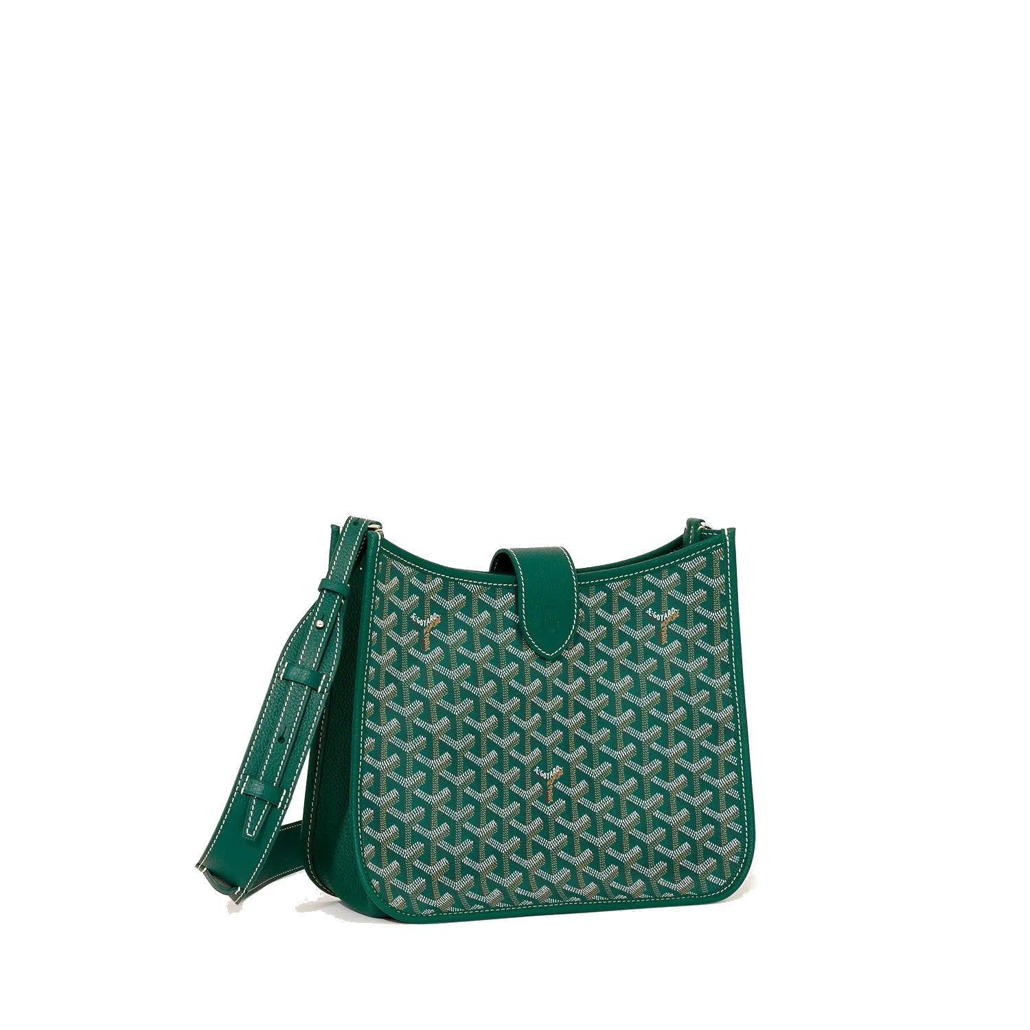 Canvas Flap Crossbody Bag - Green