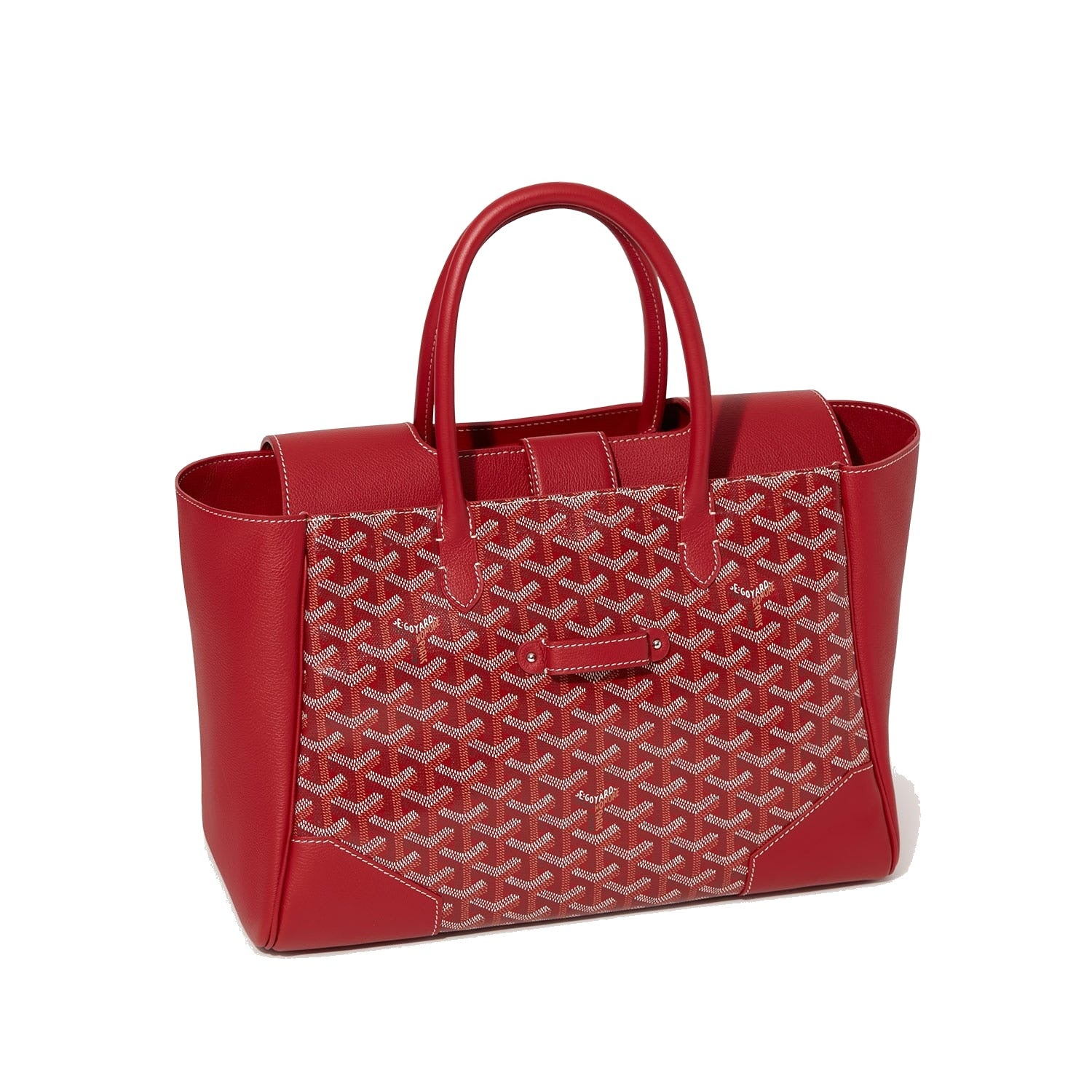 Structured Convertible Tote Bag - Red - 18