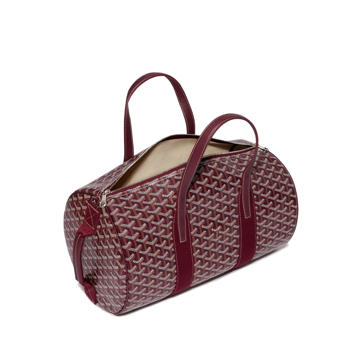 Canvas Sports Duffel Bag - Burgundy - 35