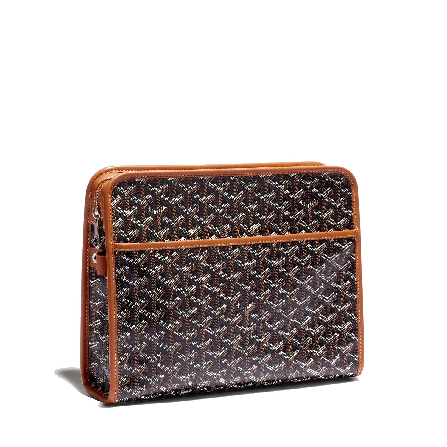 Canvas Toiletry Bag - Large - Black & Tan