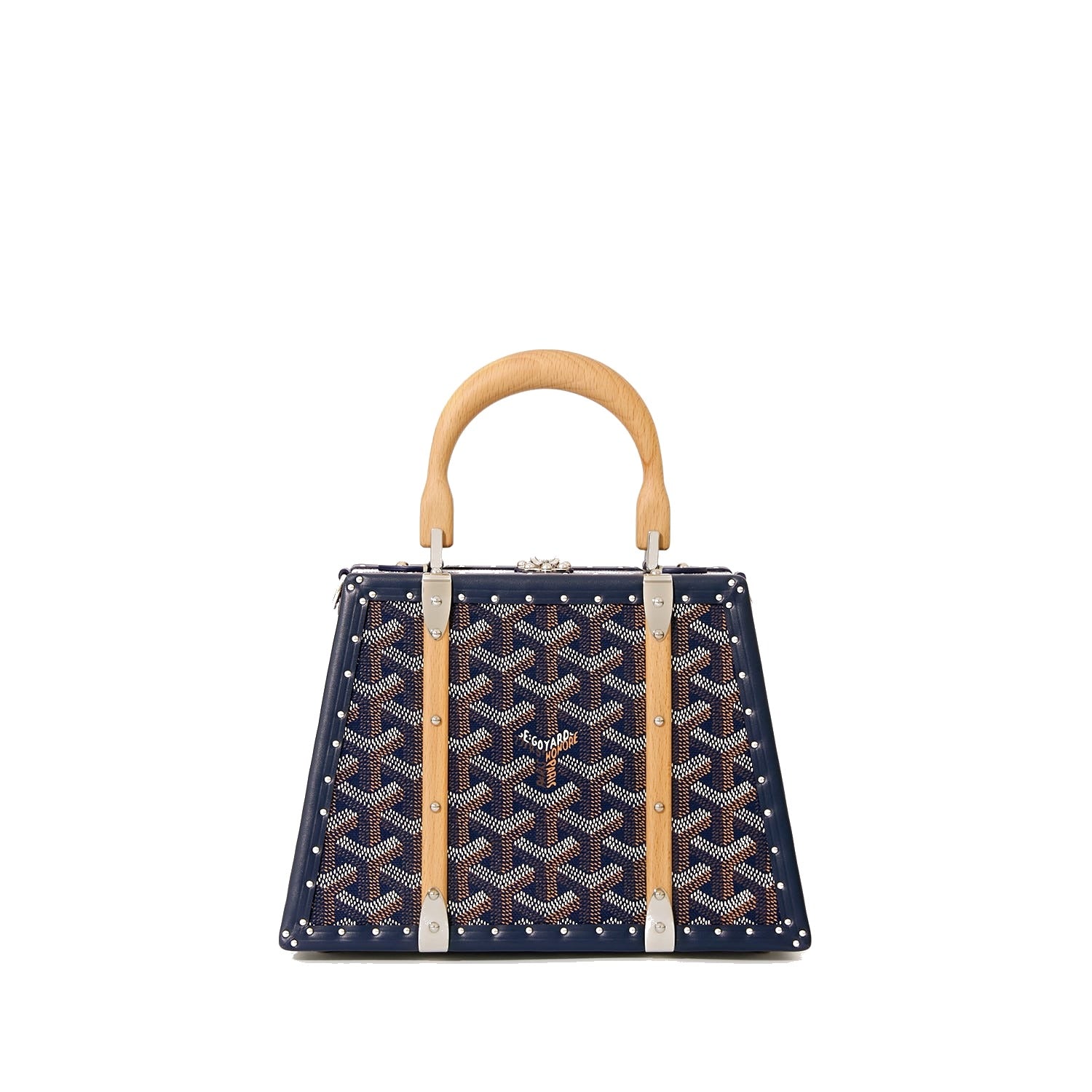 Mini Structured Trunk Crossbody - Navy Blue - 17