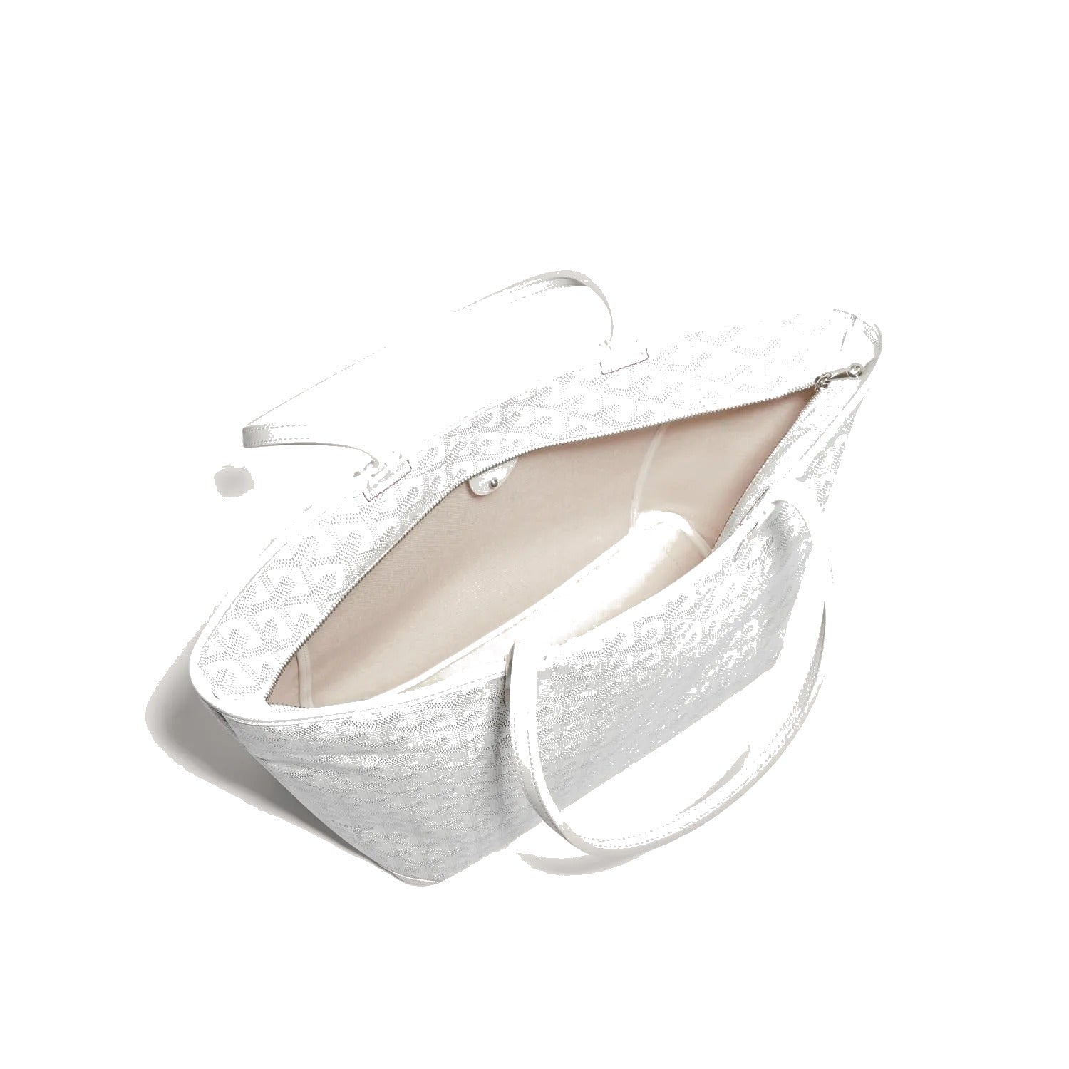 Zippered Canvas Tote - Small - White - 40