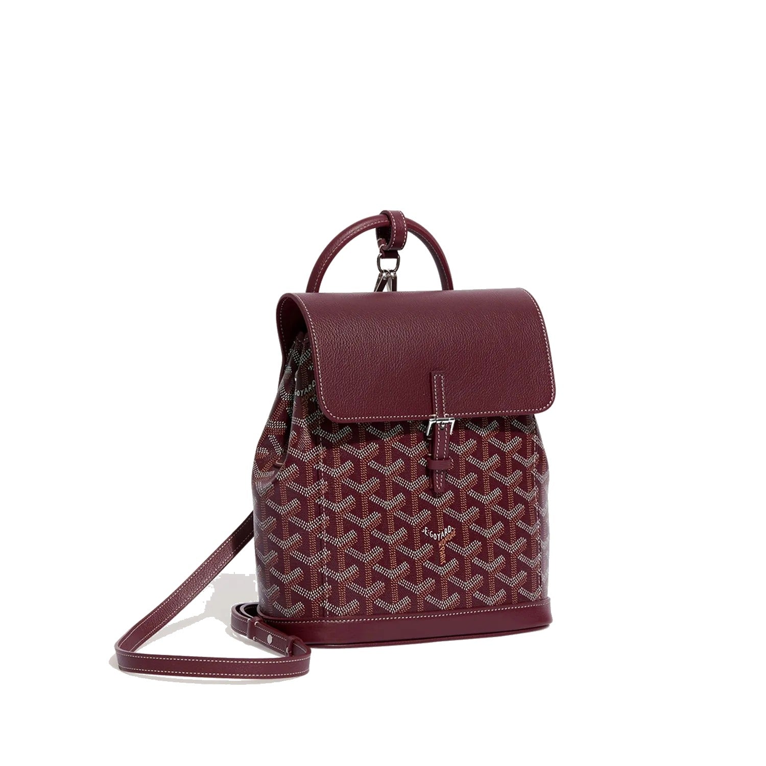 Mini Canvas Backpack - Burgundy