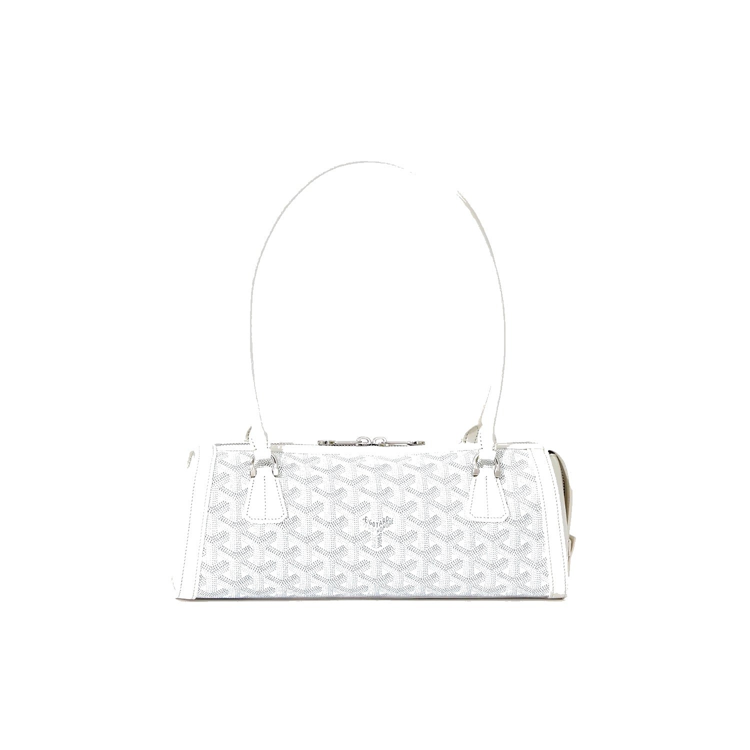 Round Structured Top-Handle Bag - White - 47