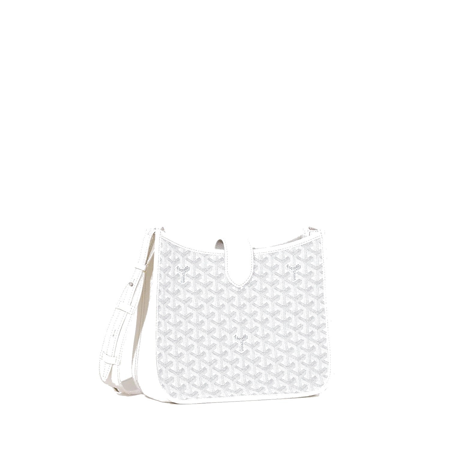 Canvas Flap Crossbody Bag - White