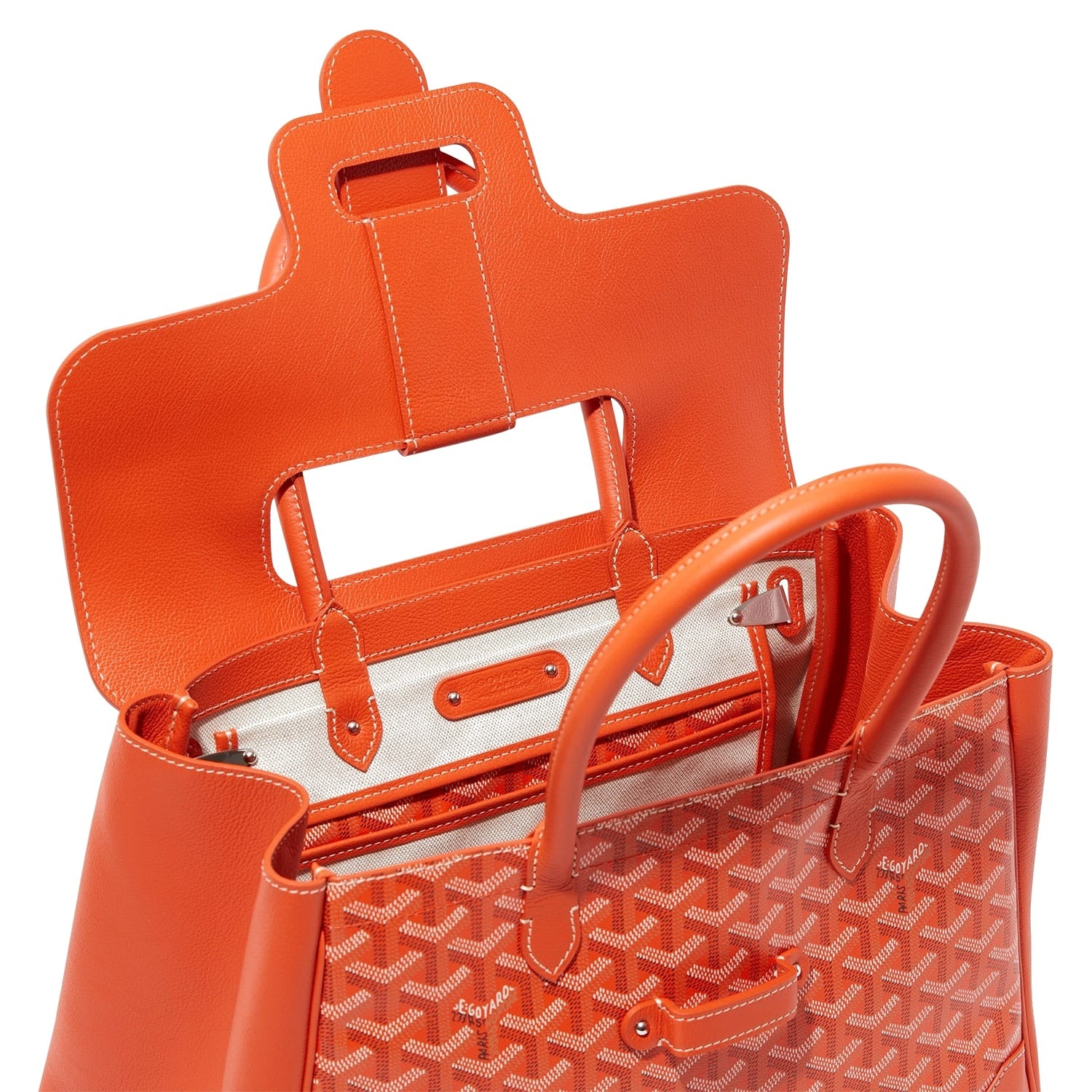 Structured Convertible Tote Bag - Orange - 24