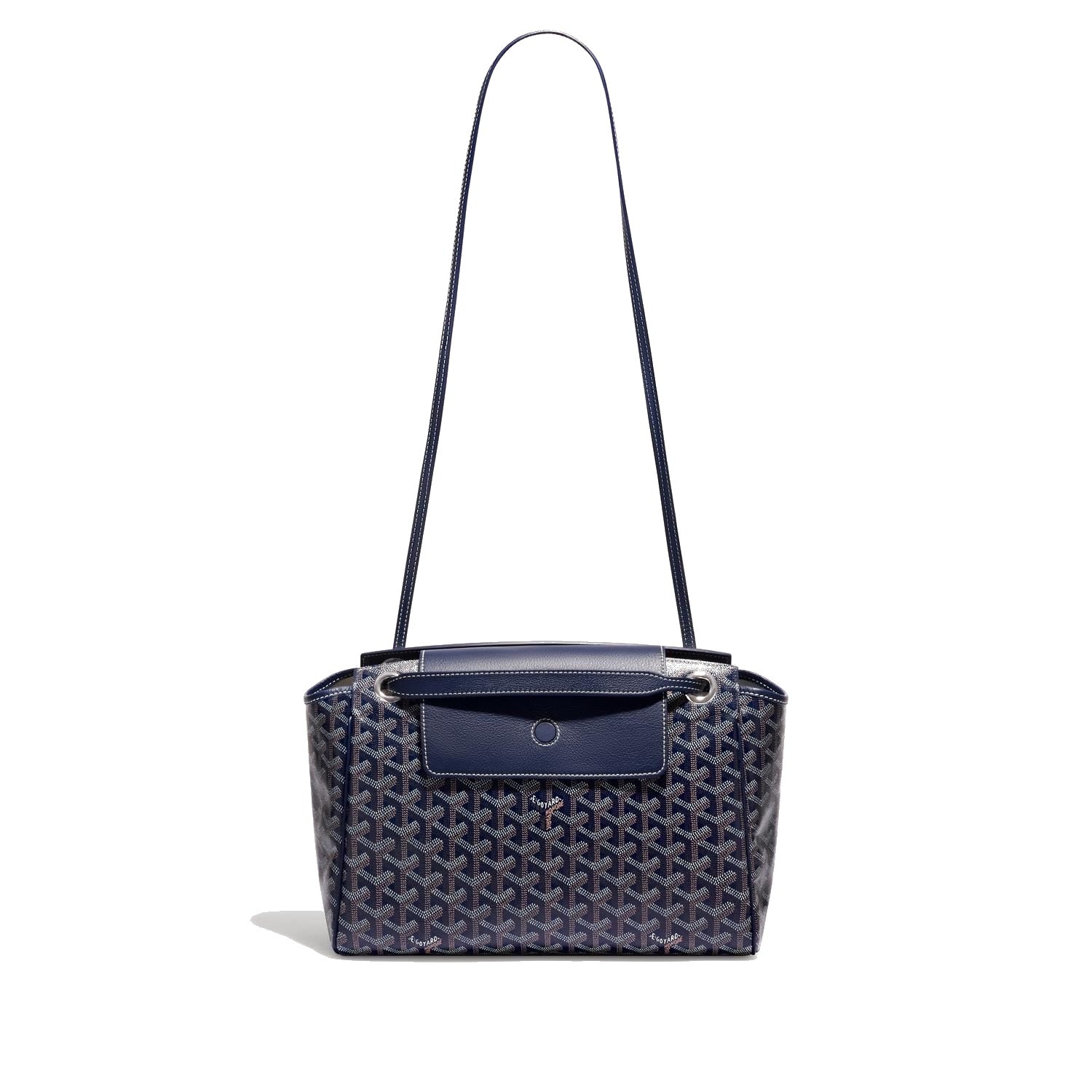 Soft Drawstring Bucket Bag - Navy Blue - 84