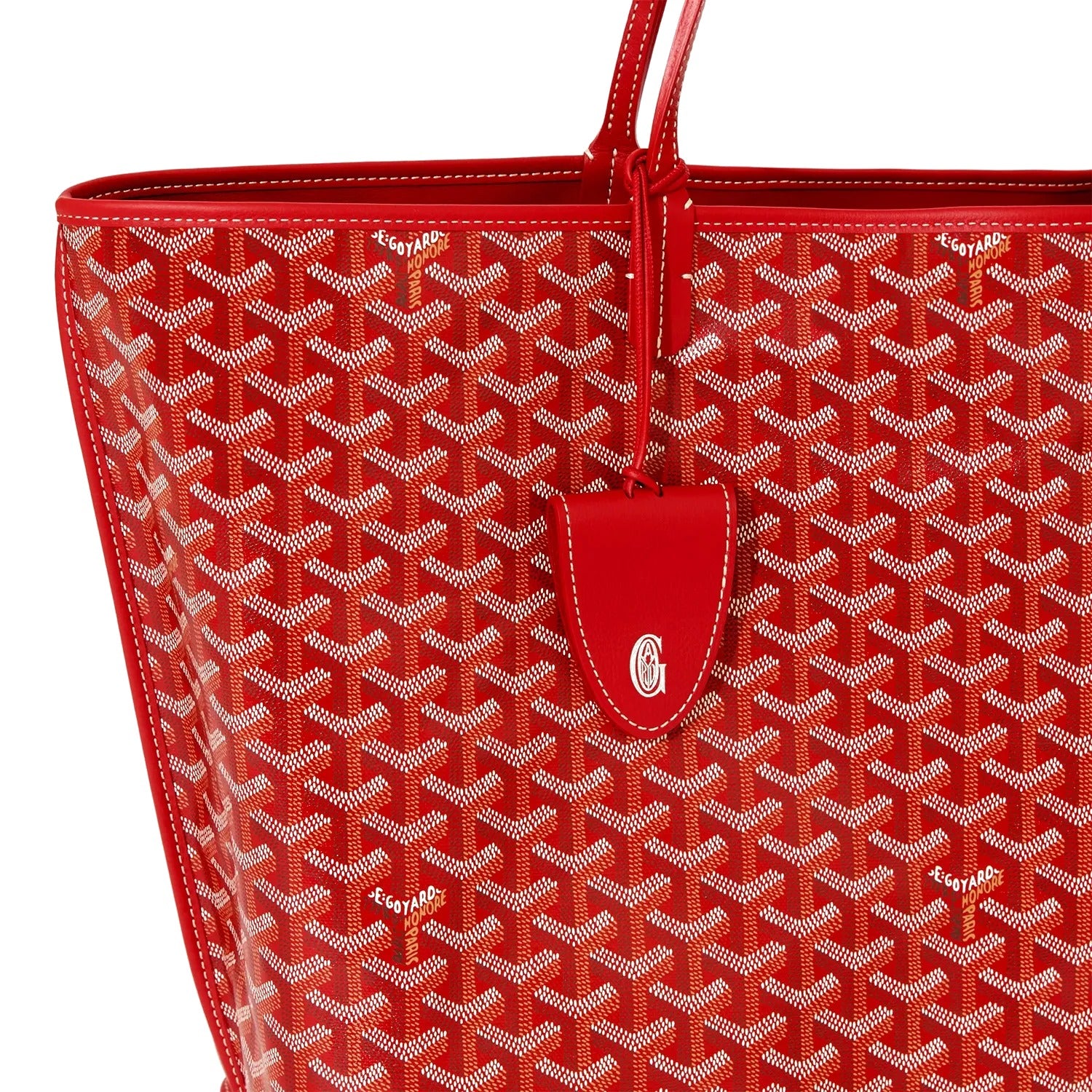 Reversible Leather Tote Bag - Large - Red - 15