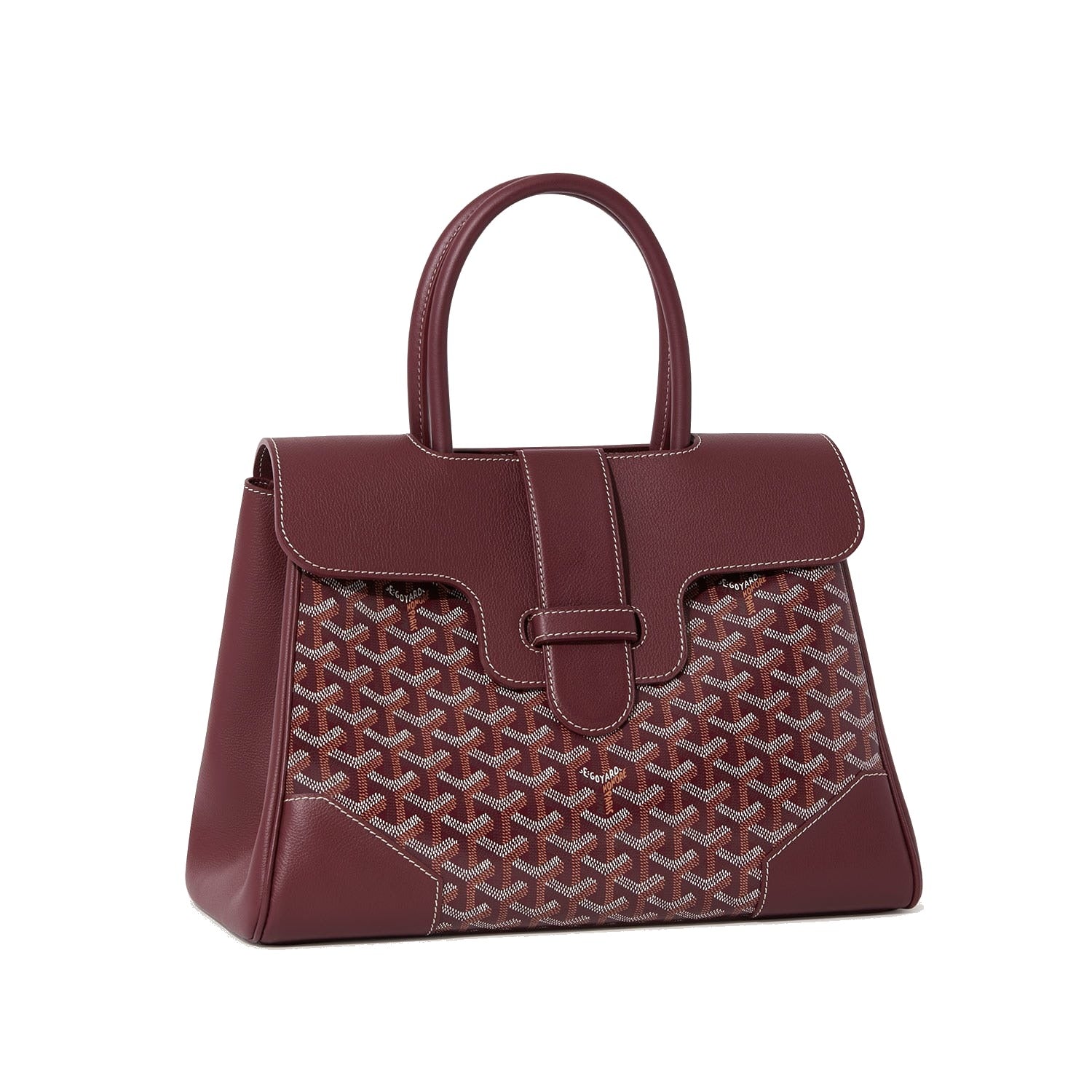 Structured Convertible Tote Bag - Burgundy