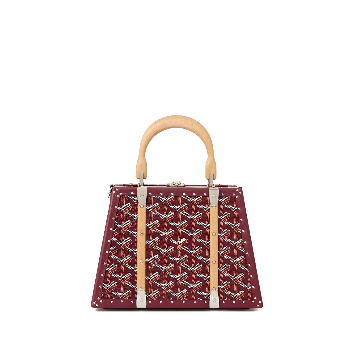 Mini Structured Trunk Crossbody - Burgundy - 22