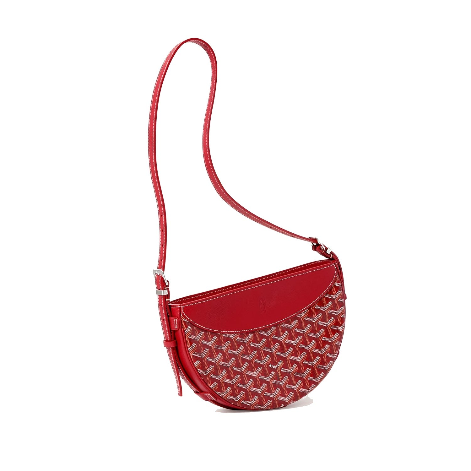Crescent Shoulder Bag - Red - 11