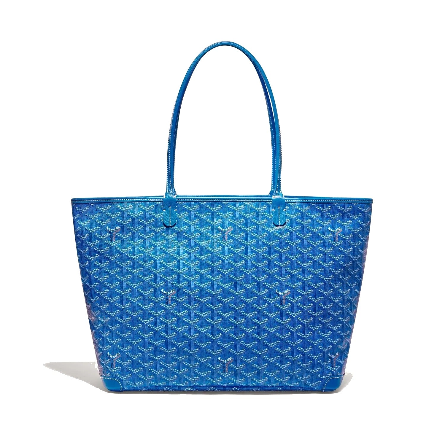 Zippered Canvas Tote - Medium - Sky Blue - 26