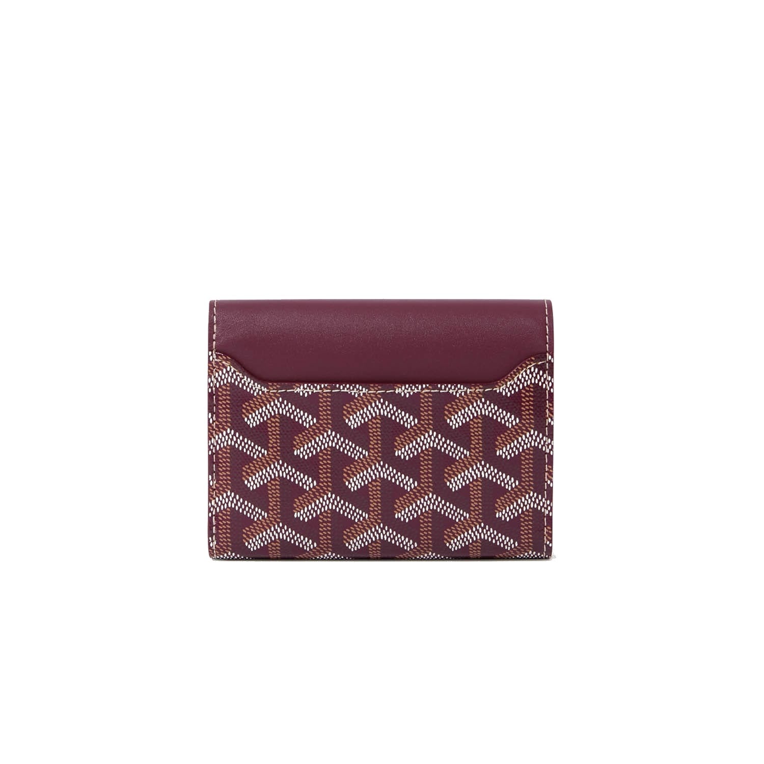 Compact Bi-Fold Wallet with Coin Pocket - Burgundy - 34