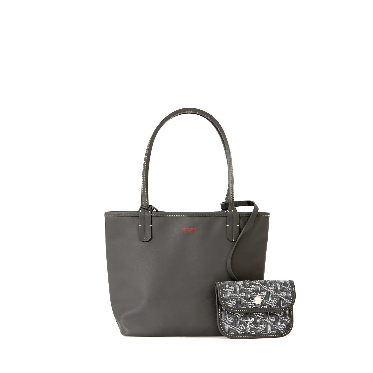Reversible Leather Mini Tote - Grey - 52