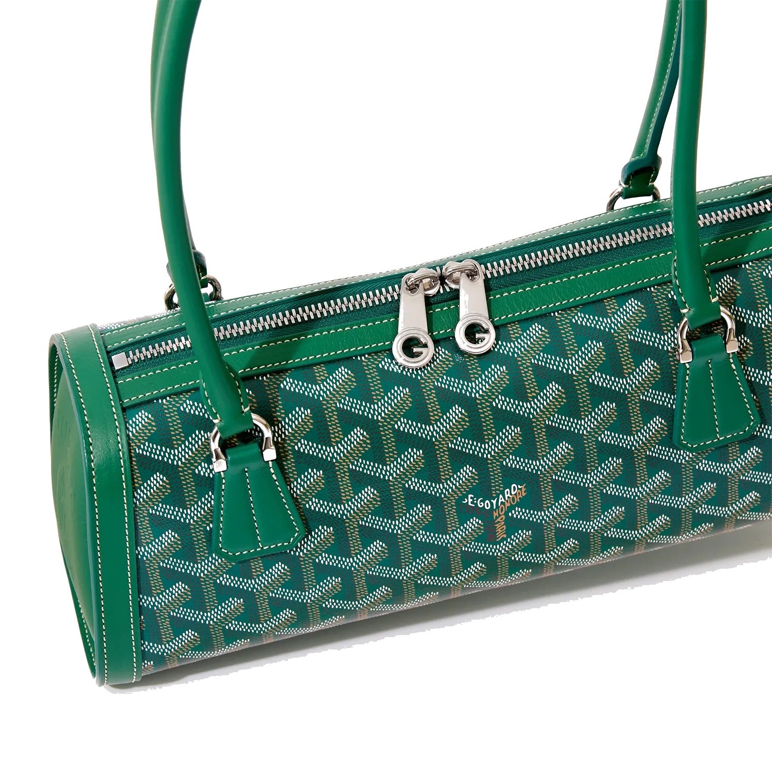 Round Structured Top-Handle Bag - Green - 28