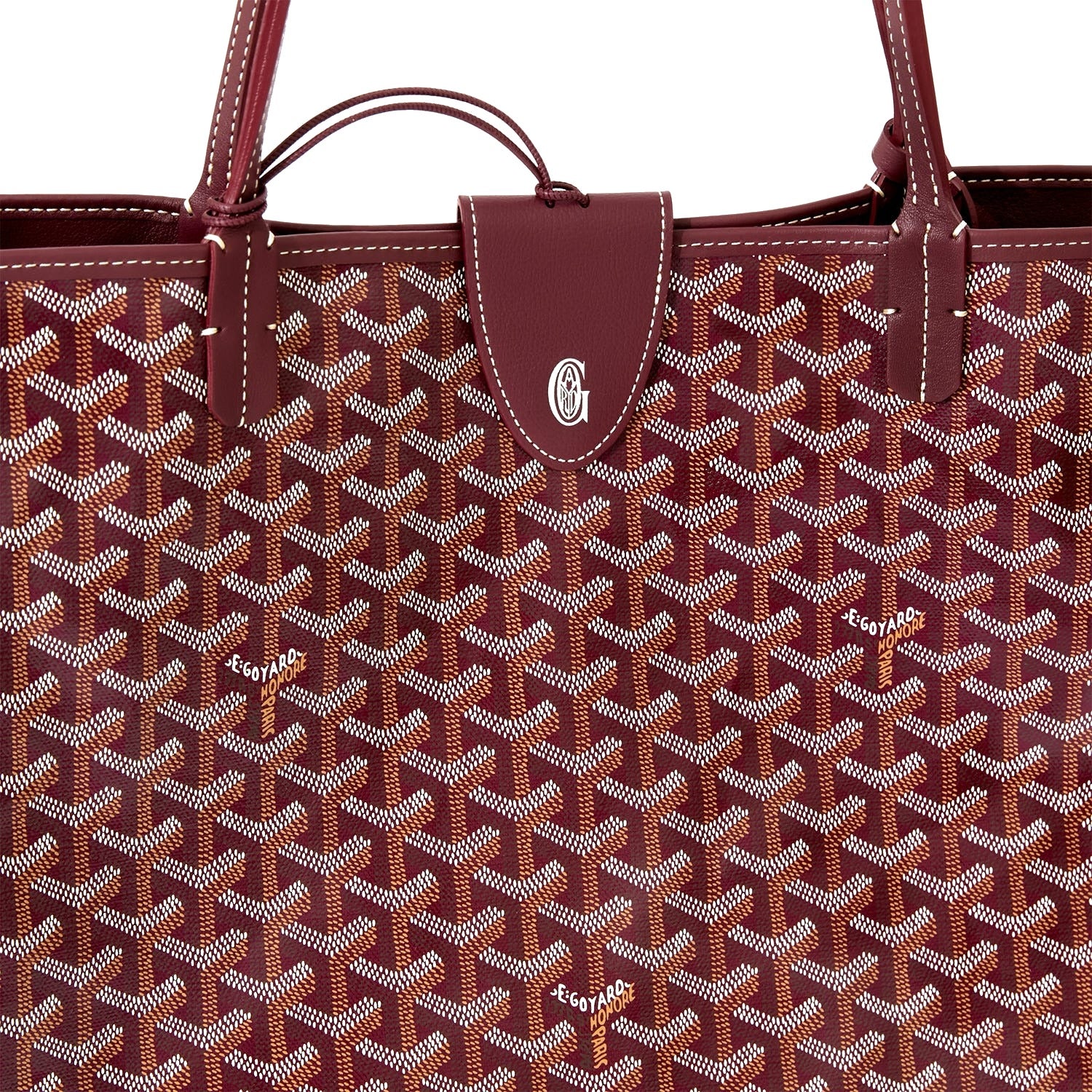 Reversible Leather Tote Bag - Large - Burgundy - 44