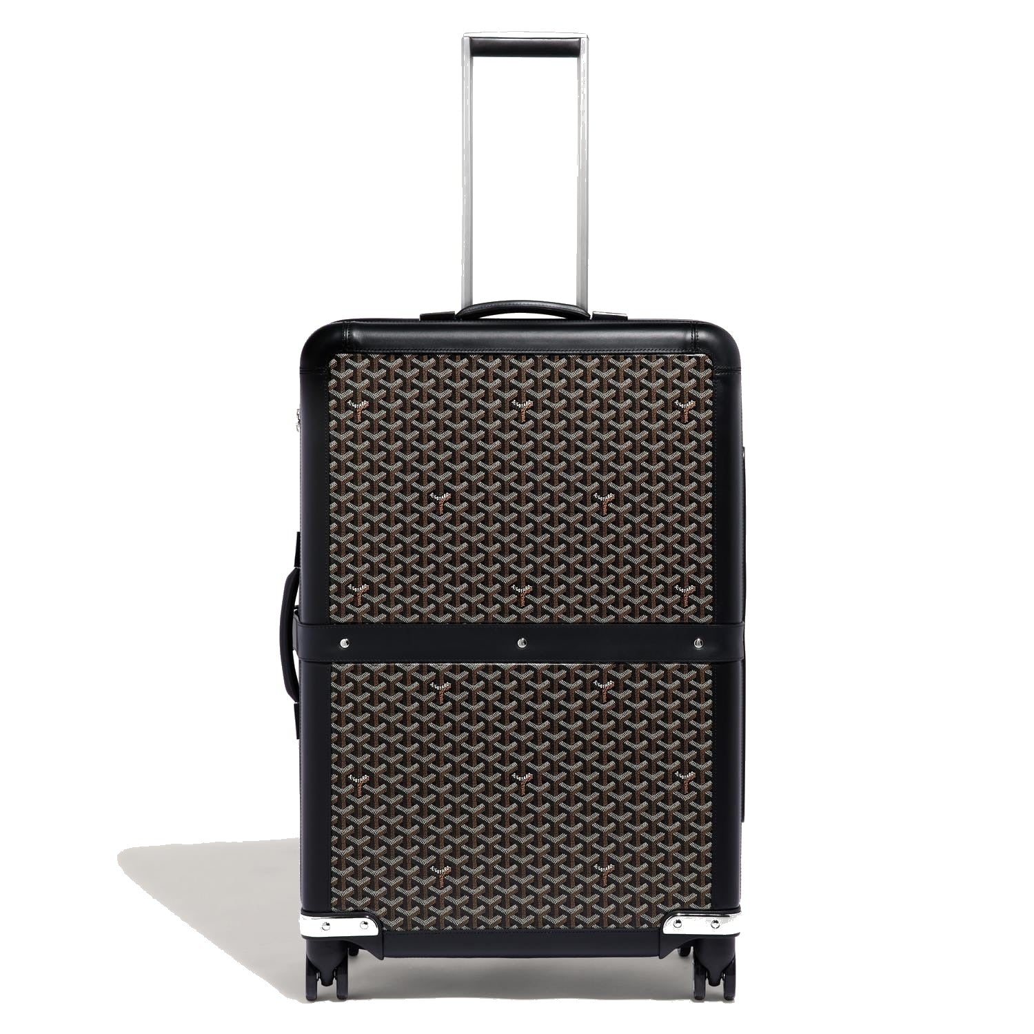 Canvas Rolling Suitcase - Large - Black - 2