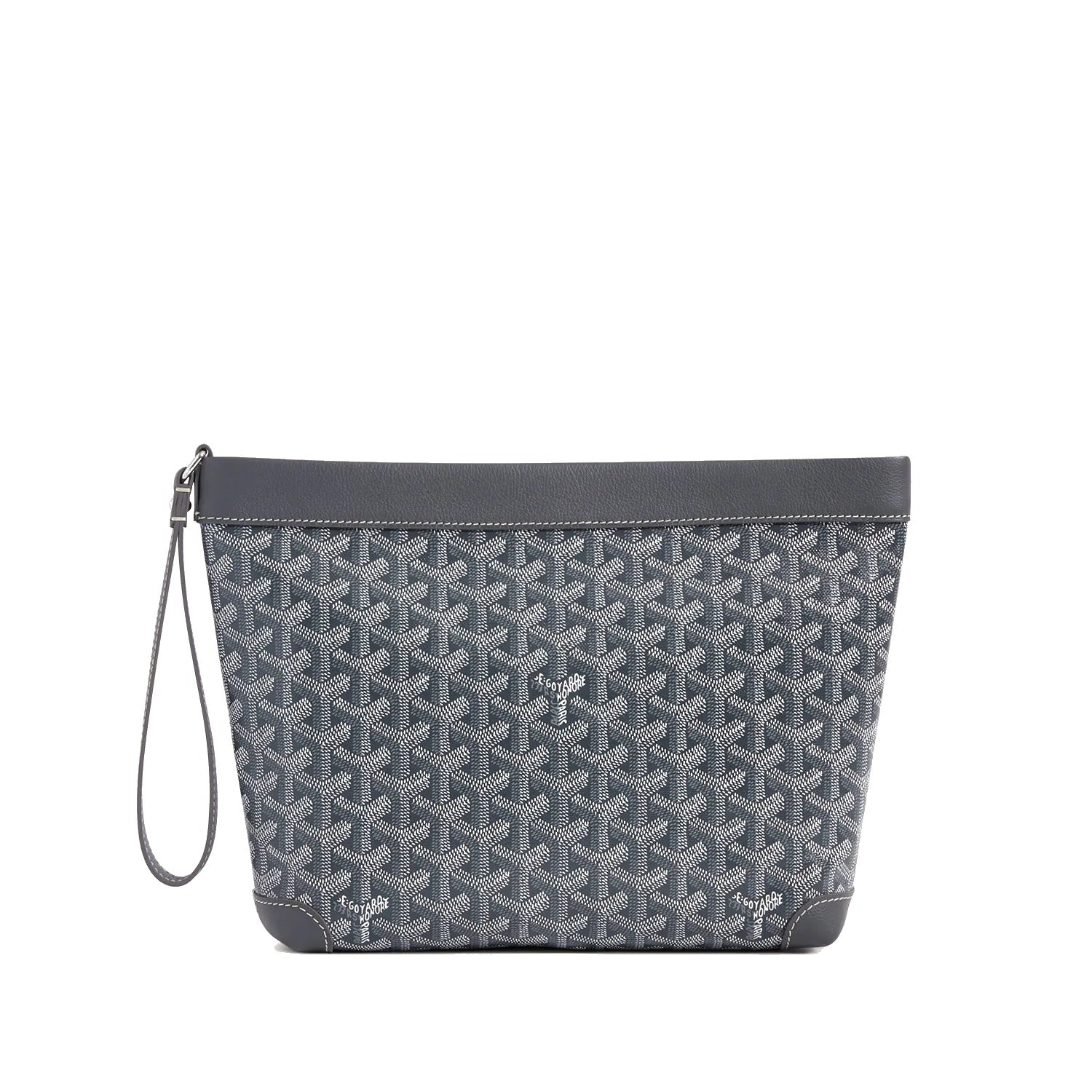 Compact Leather Everyday Pouch - Grey - 42