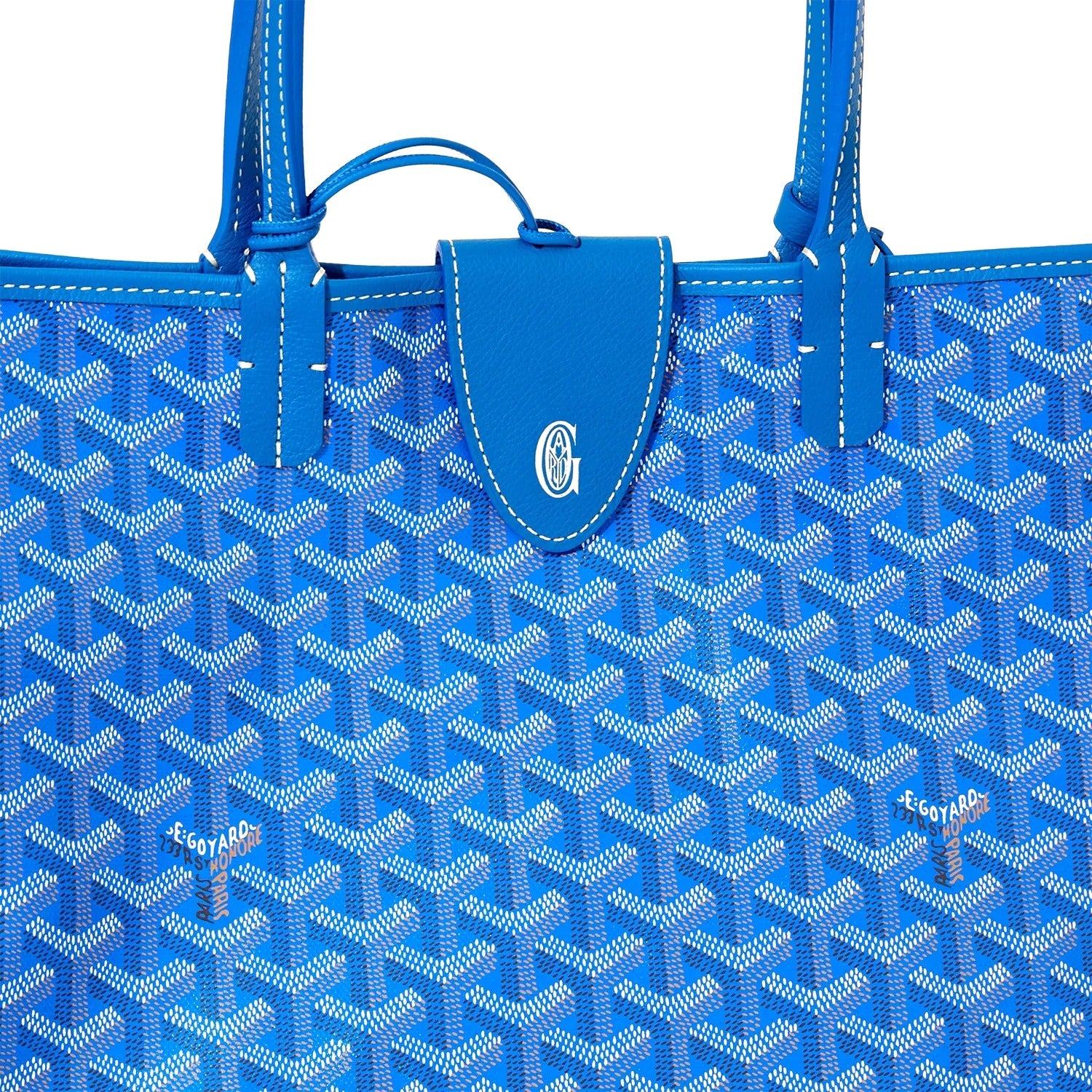 Canvas Tote with Personalized Stripes - Small - Sky Blue - 39