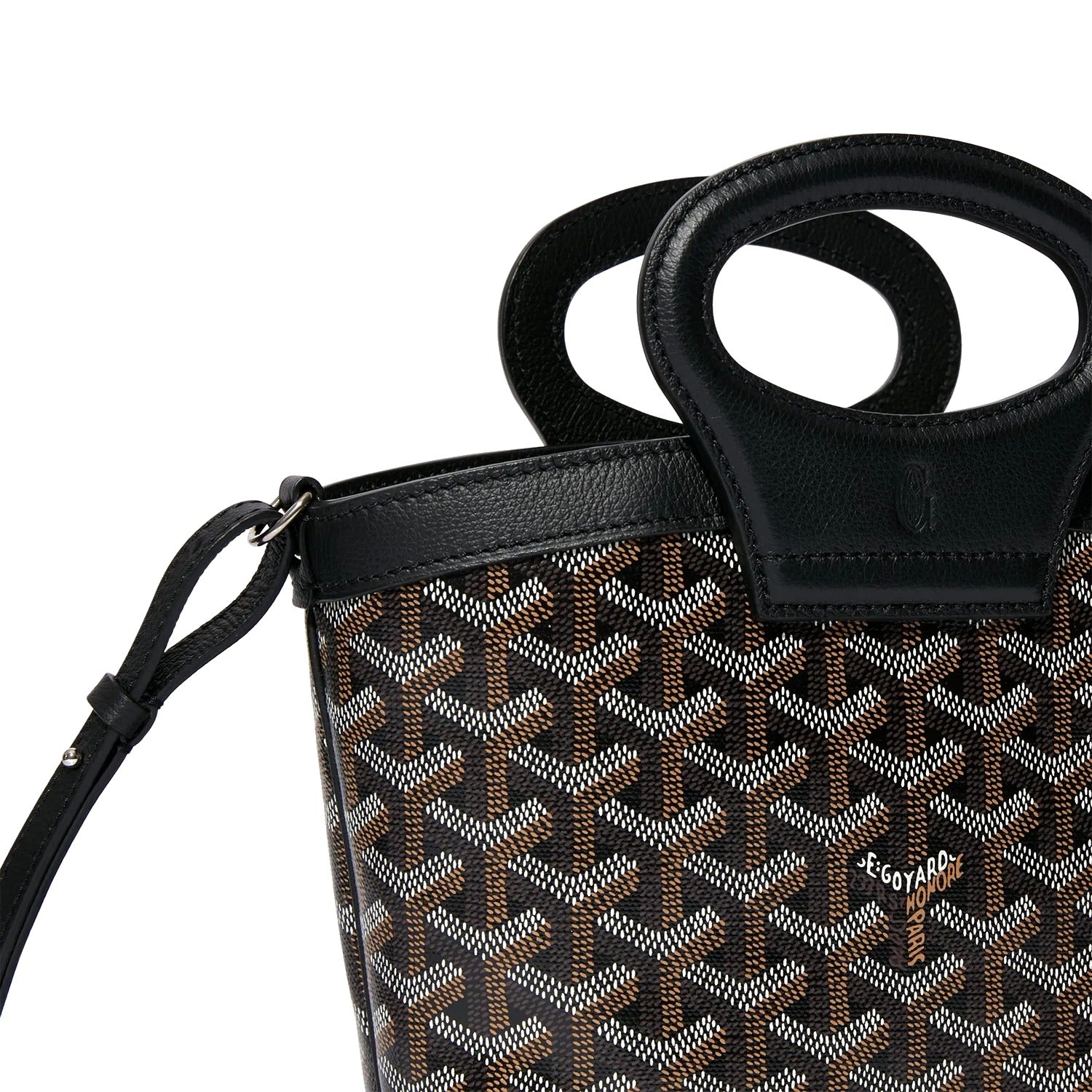 Drawstring Mini Bucket Bag - Black - 3