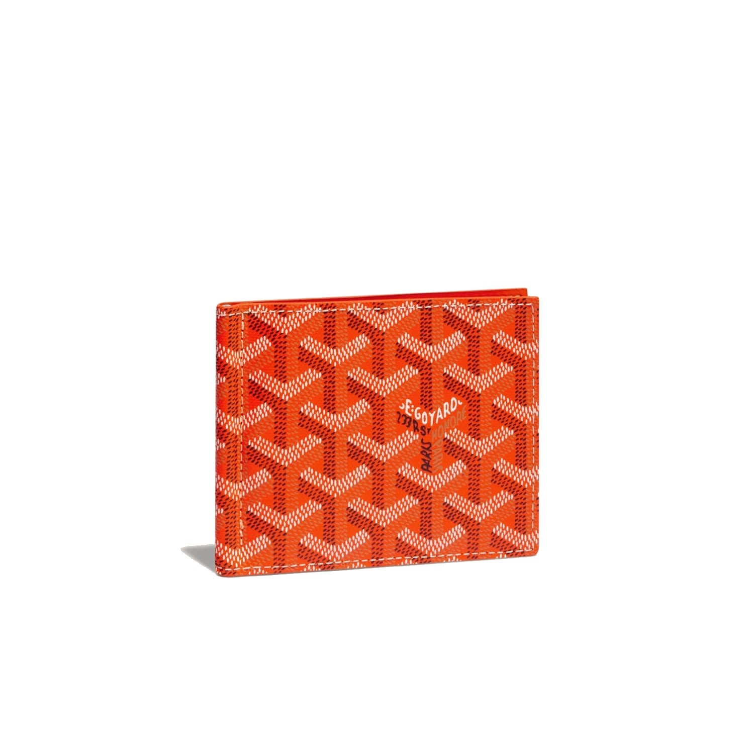 Leather Money Clip Card Holder - Orange