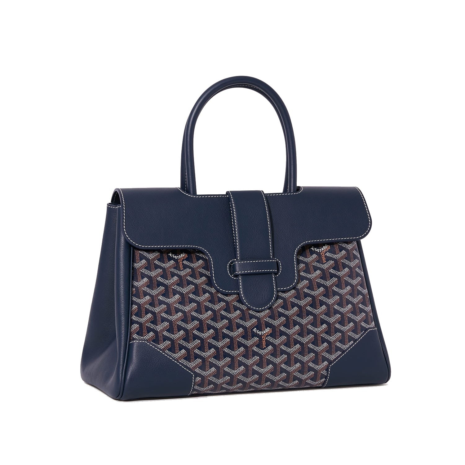 Structured Convertible Tote Bag - Navy Blue