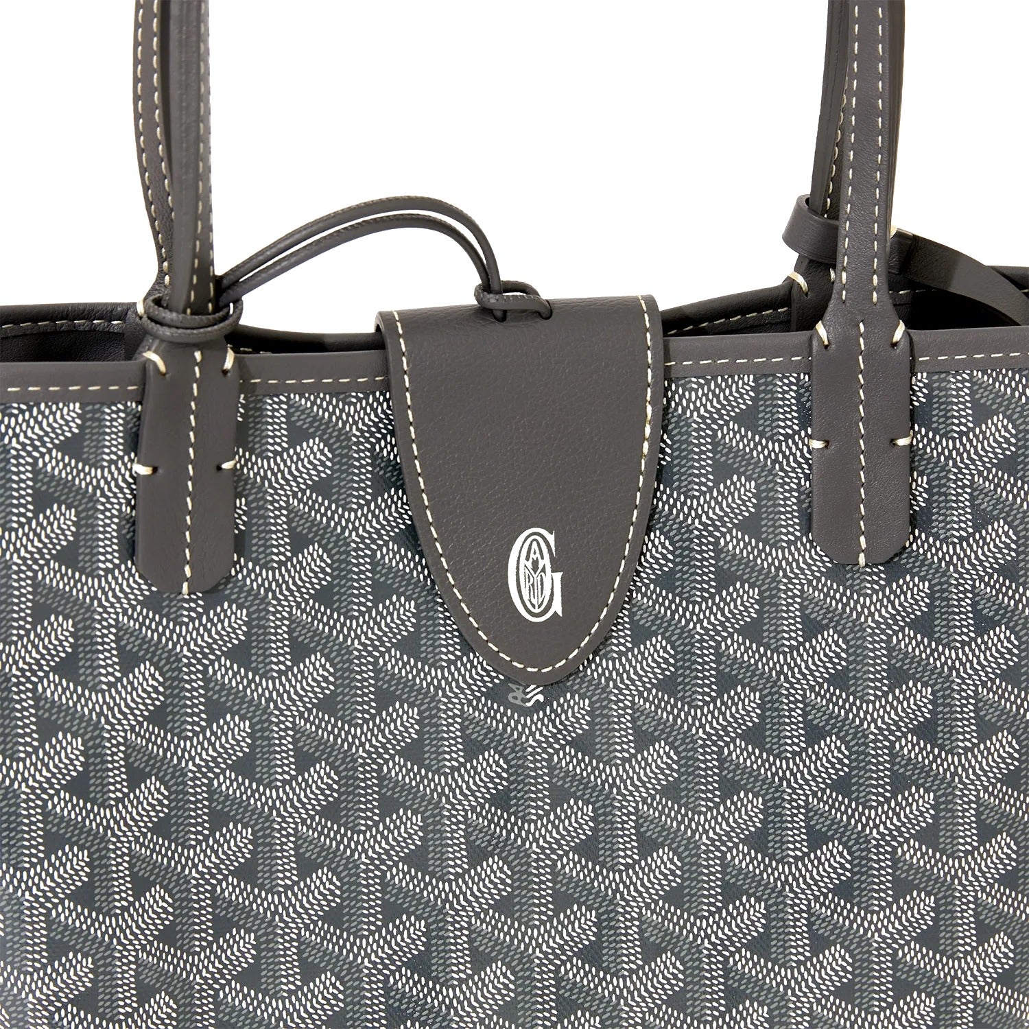 Reversible Leather Mini Tote - Grey - 54