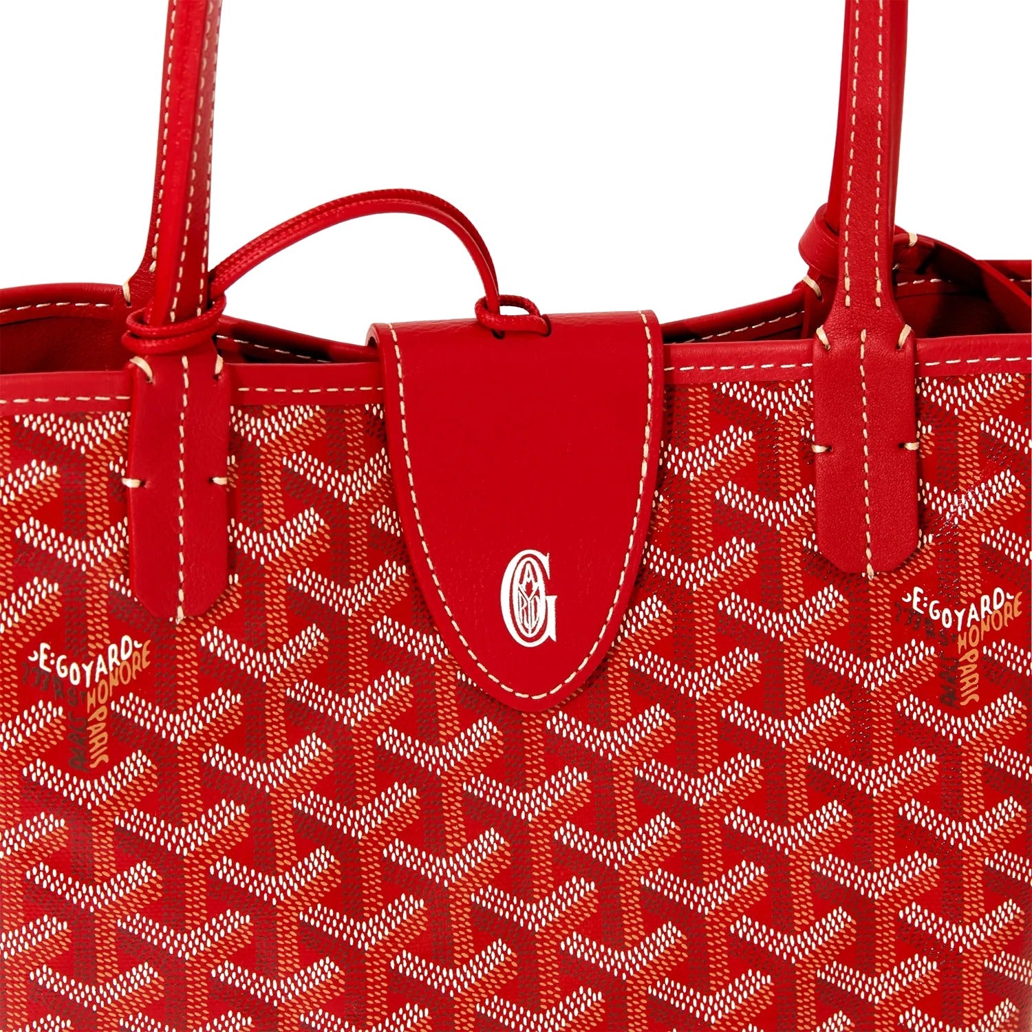 Reversible Leather Mini Tote - Red - 14