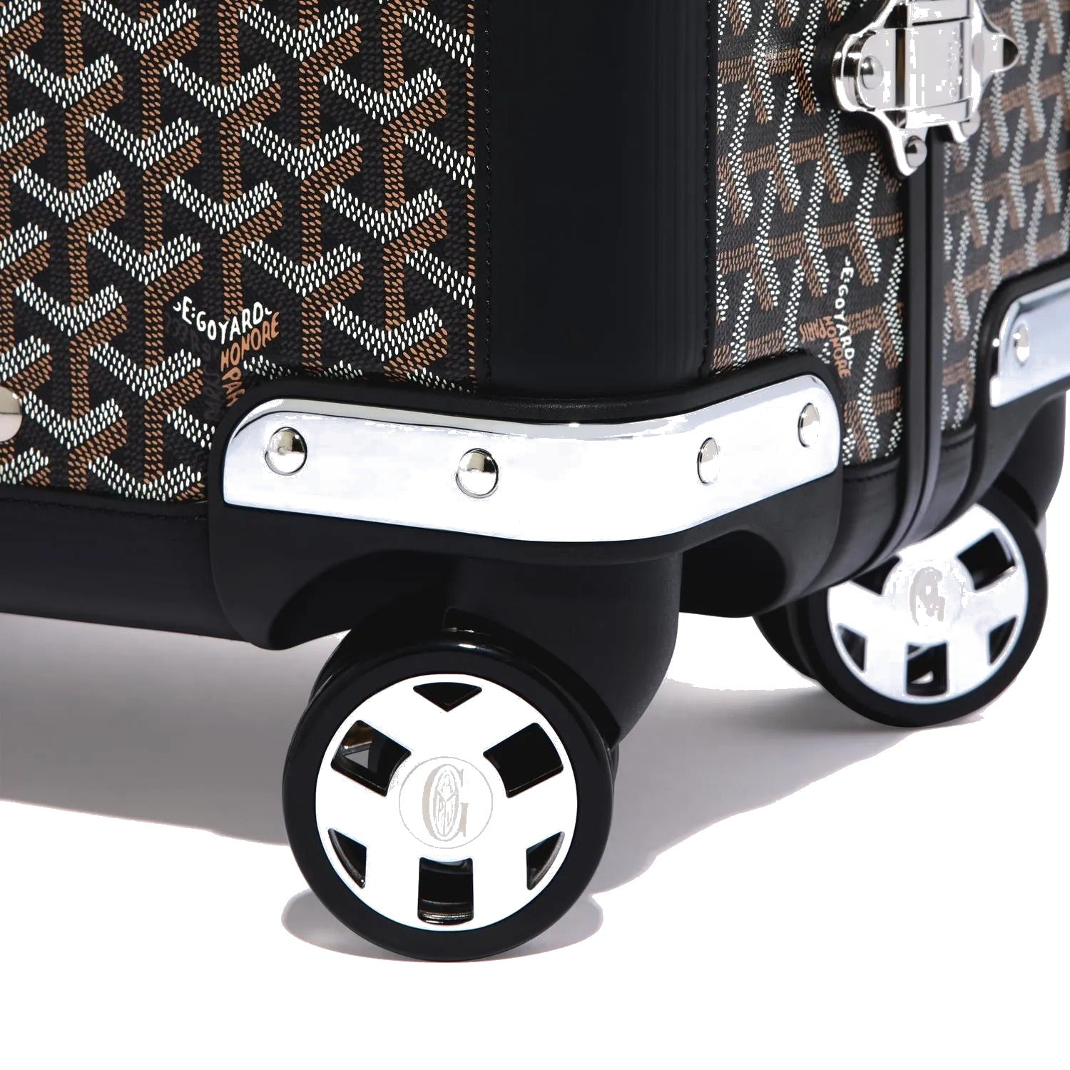 Canvas Rolling Trolley Suitcase - Cabin - Black - 6