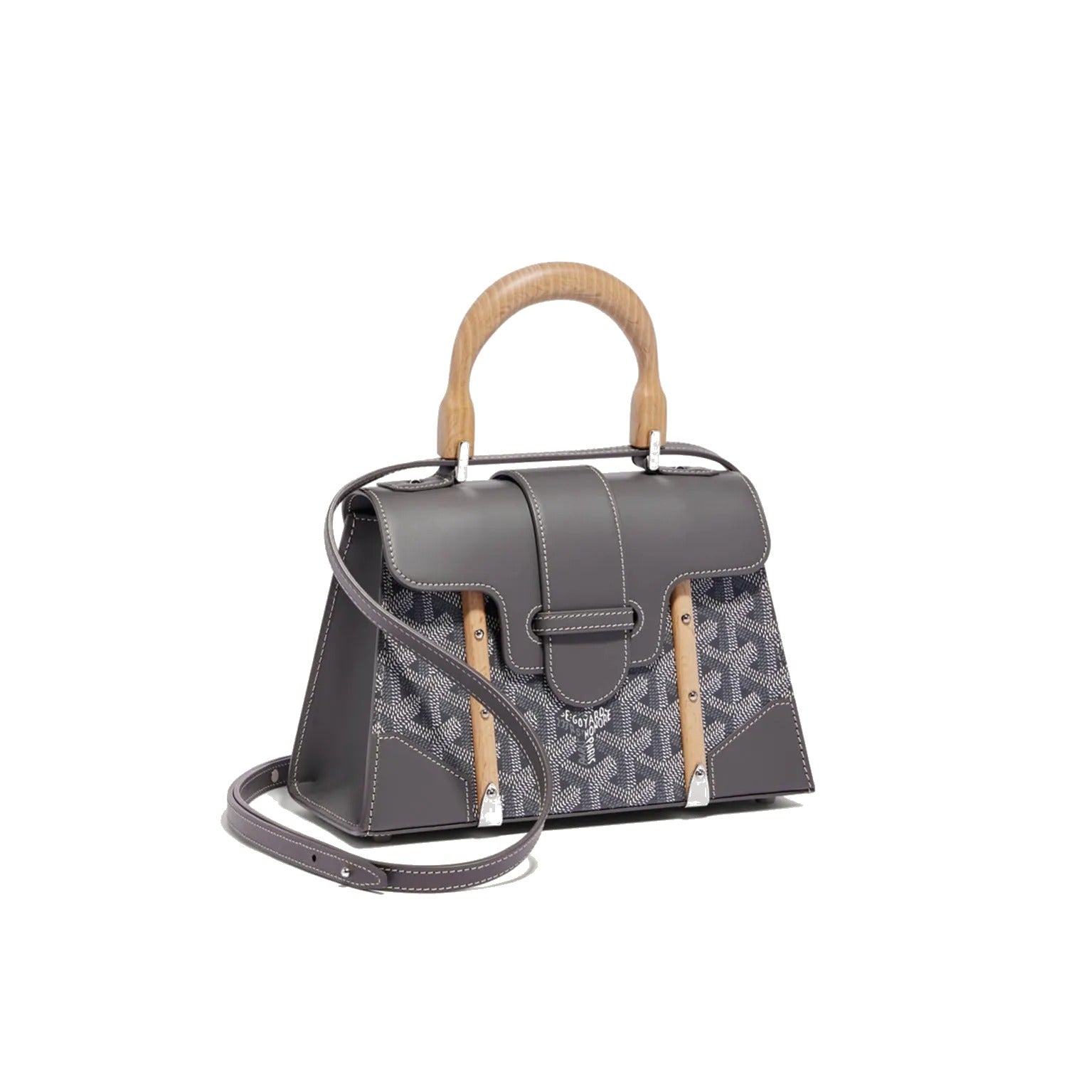 Structured Mini Top-Handle Bag - Grey