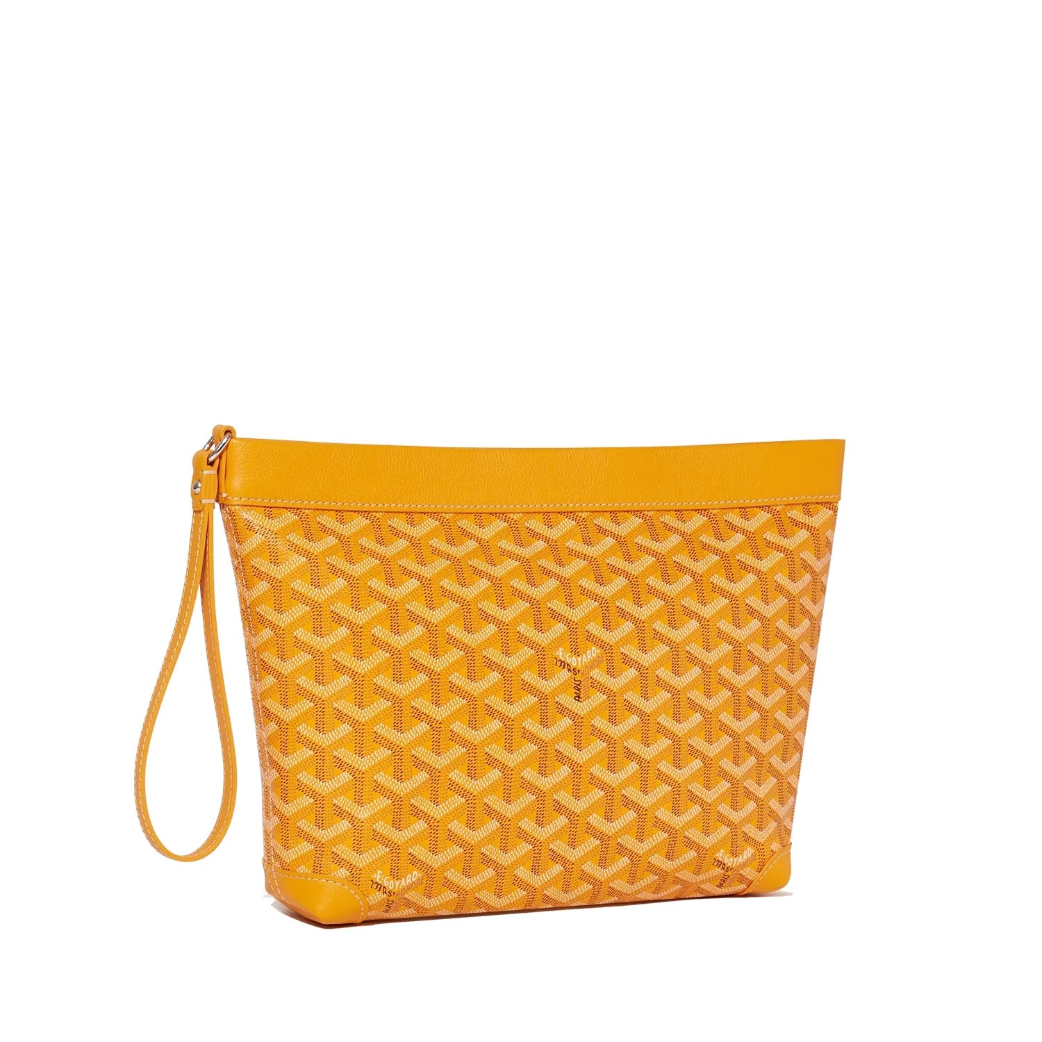Compact Leather Everyday Pouch - Yellow