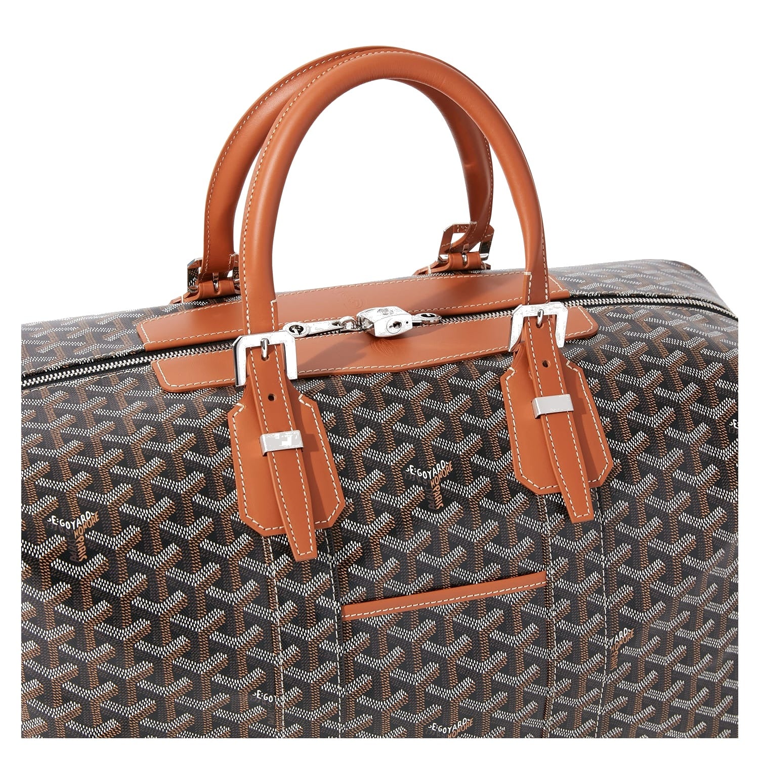Canvas Bowling Travel Bag - 45cm - Black & Tan - 6