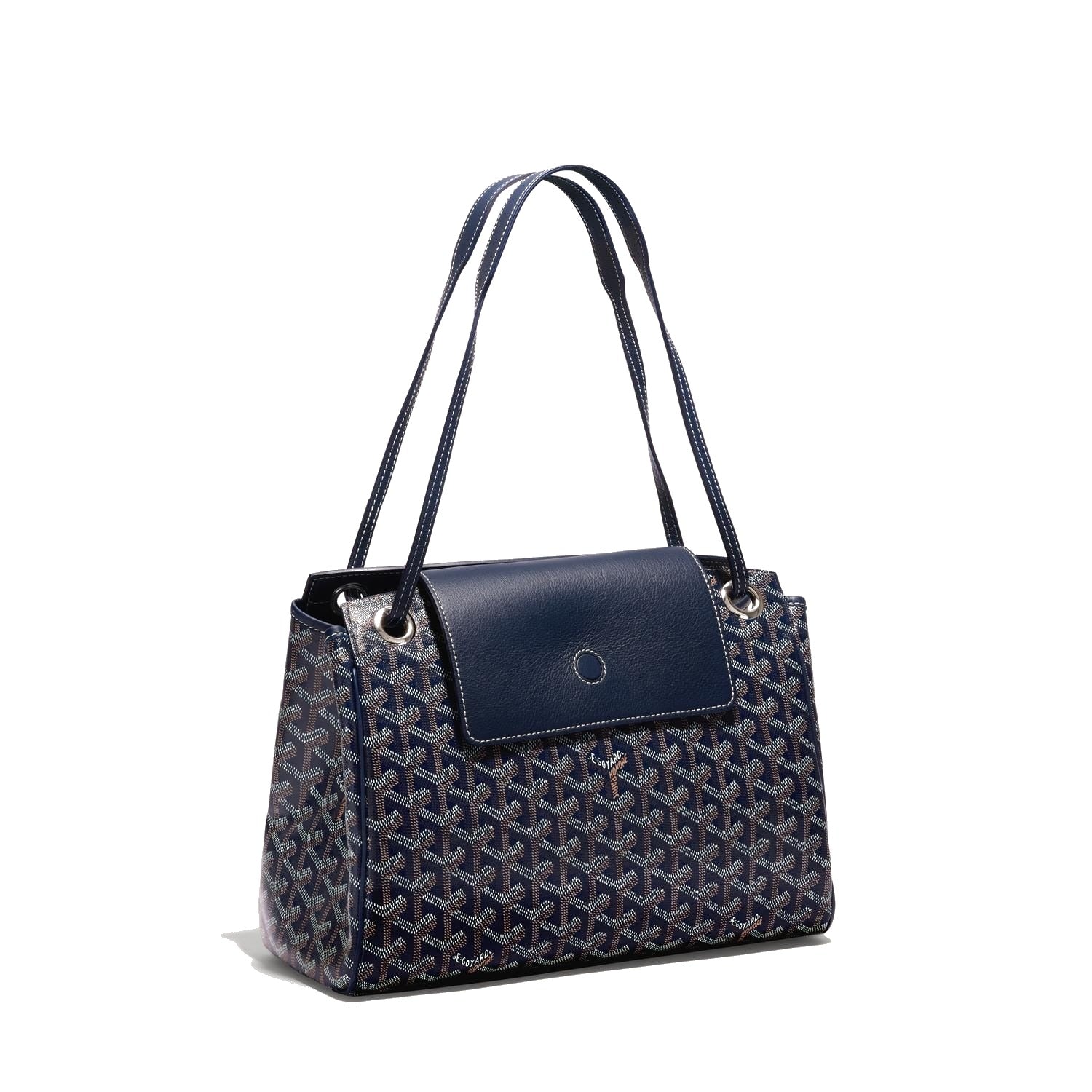 Soft Drawstring Bucket Bag - Navy Blue