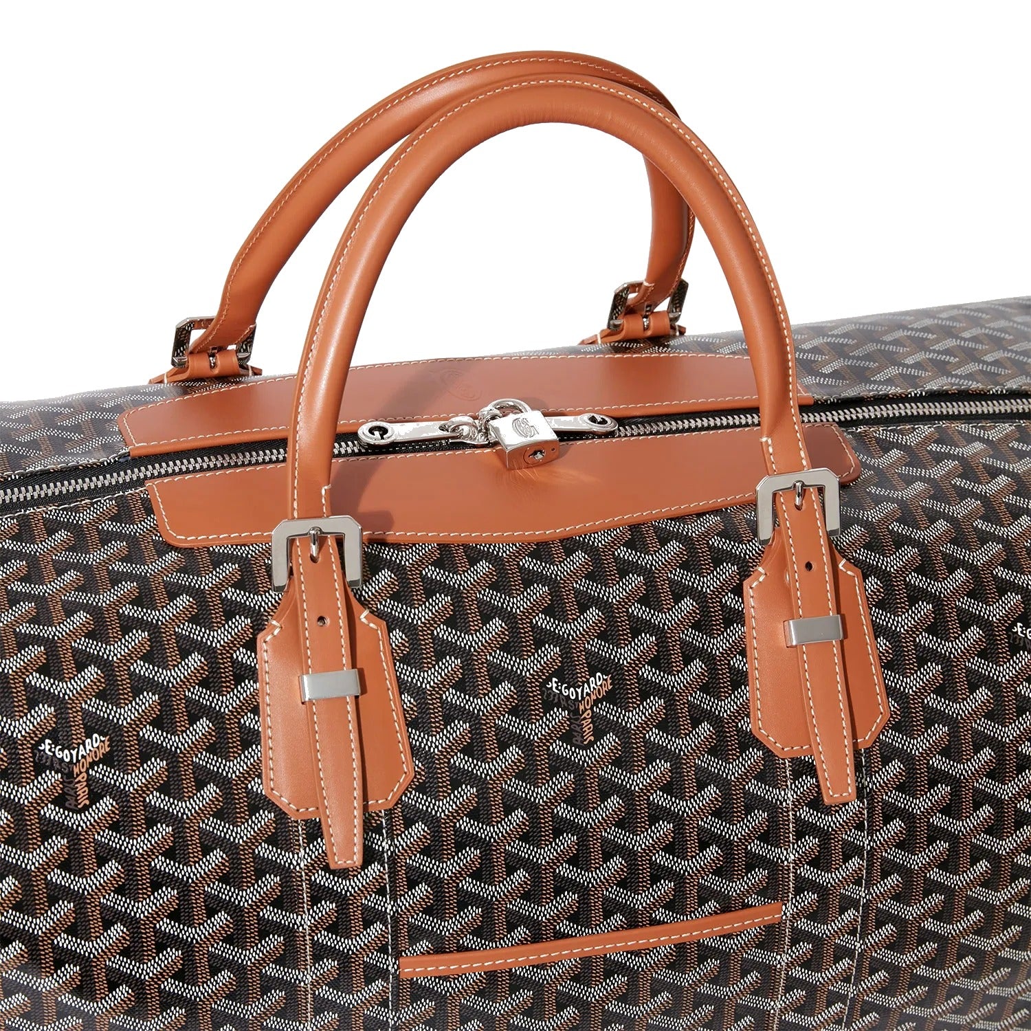 Canvas Bowling Travel Bag - 55cm - Black & Tan - 8
