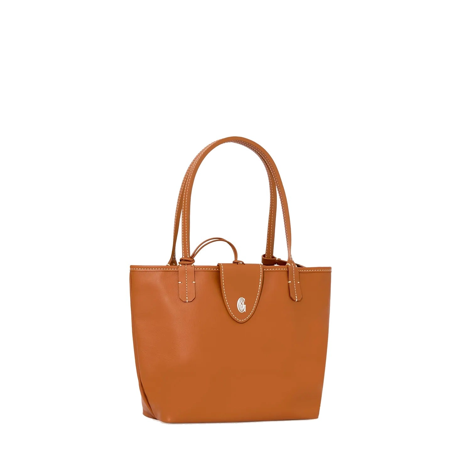 Reversible Leather Mini Tote - Black & Tan