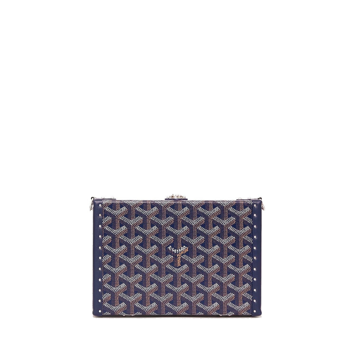 Trunk Crossbody Box Bag - Navy Blue - 30