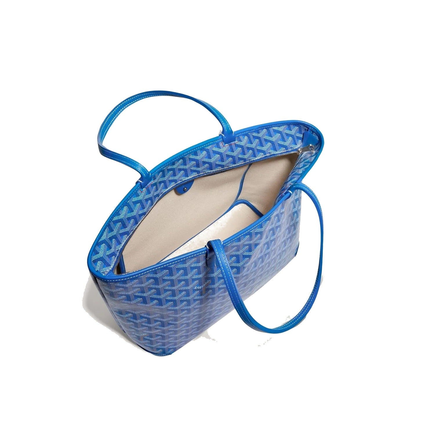 Zippered Canvas Tote - Small - Sky Blue - 28