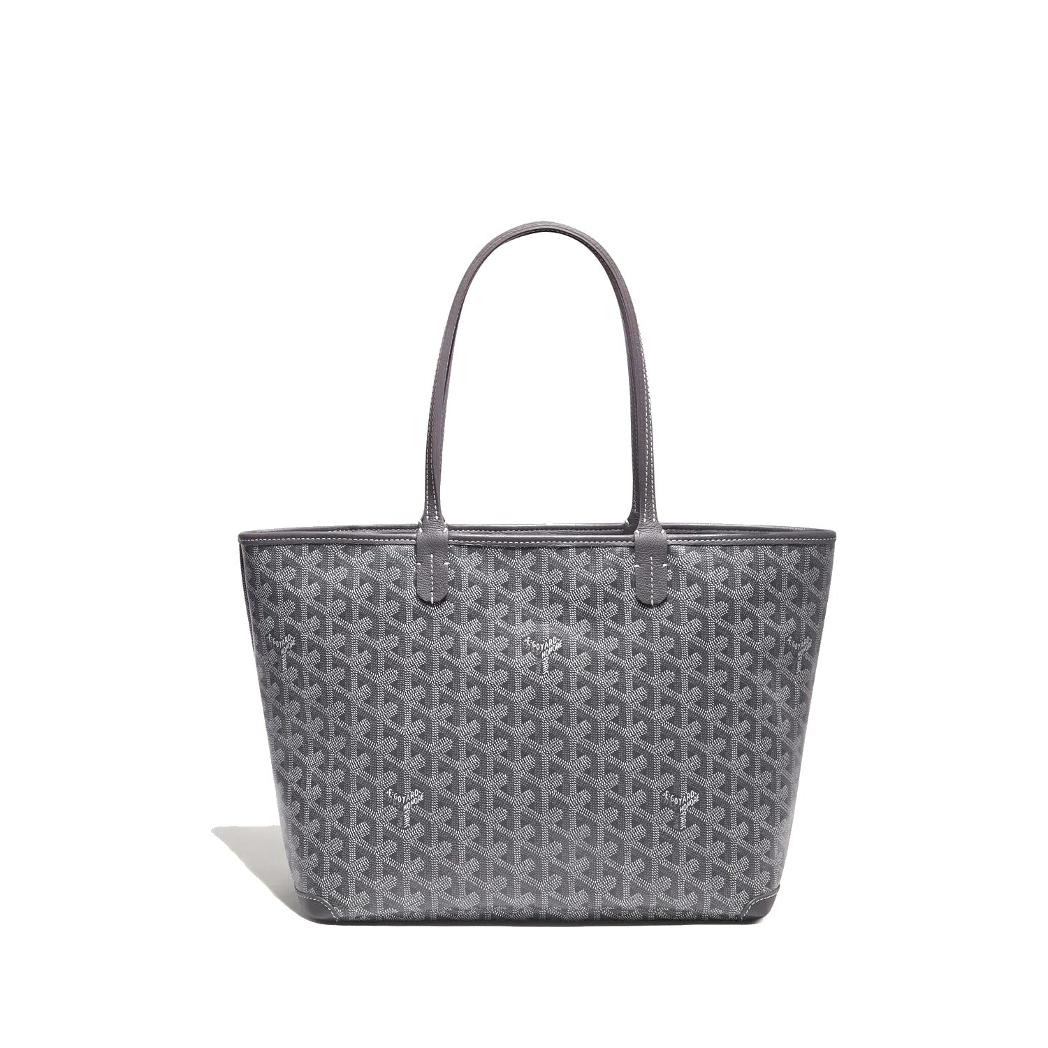 Zippered Canvas Tote - Small - Grey - 42
