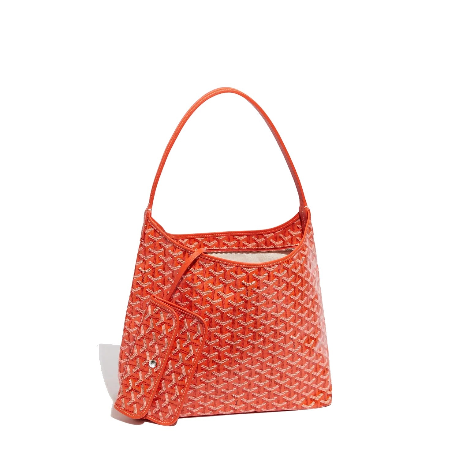 Slouchy Hobo Shoulder Bag - Orange - 21