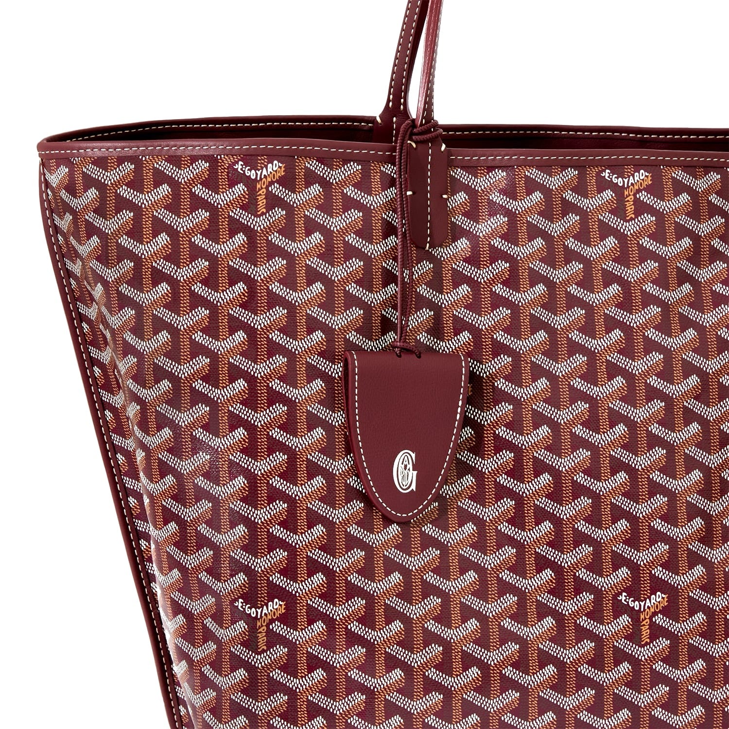Reversible Leather Tote Bag - Large - Burgundy - 45