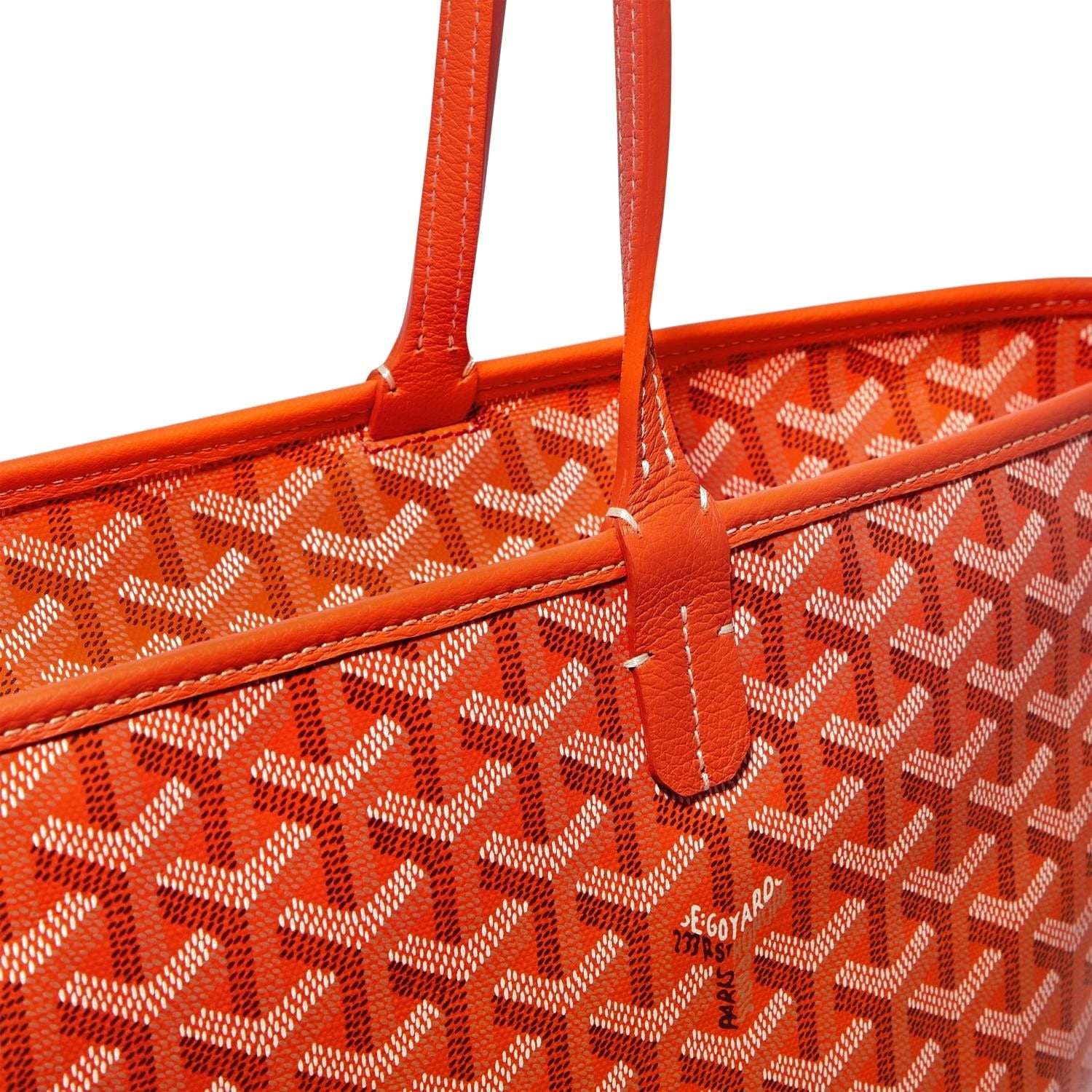 Zippered Canvas Tote - Medium - Orange - 15