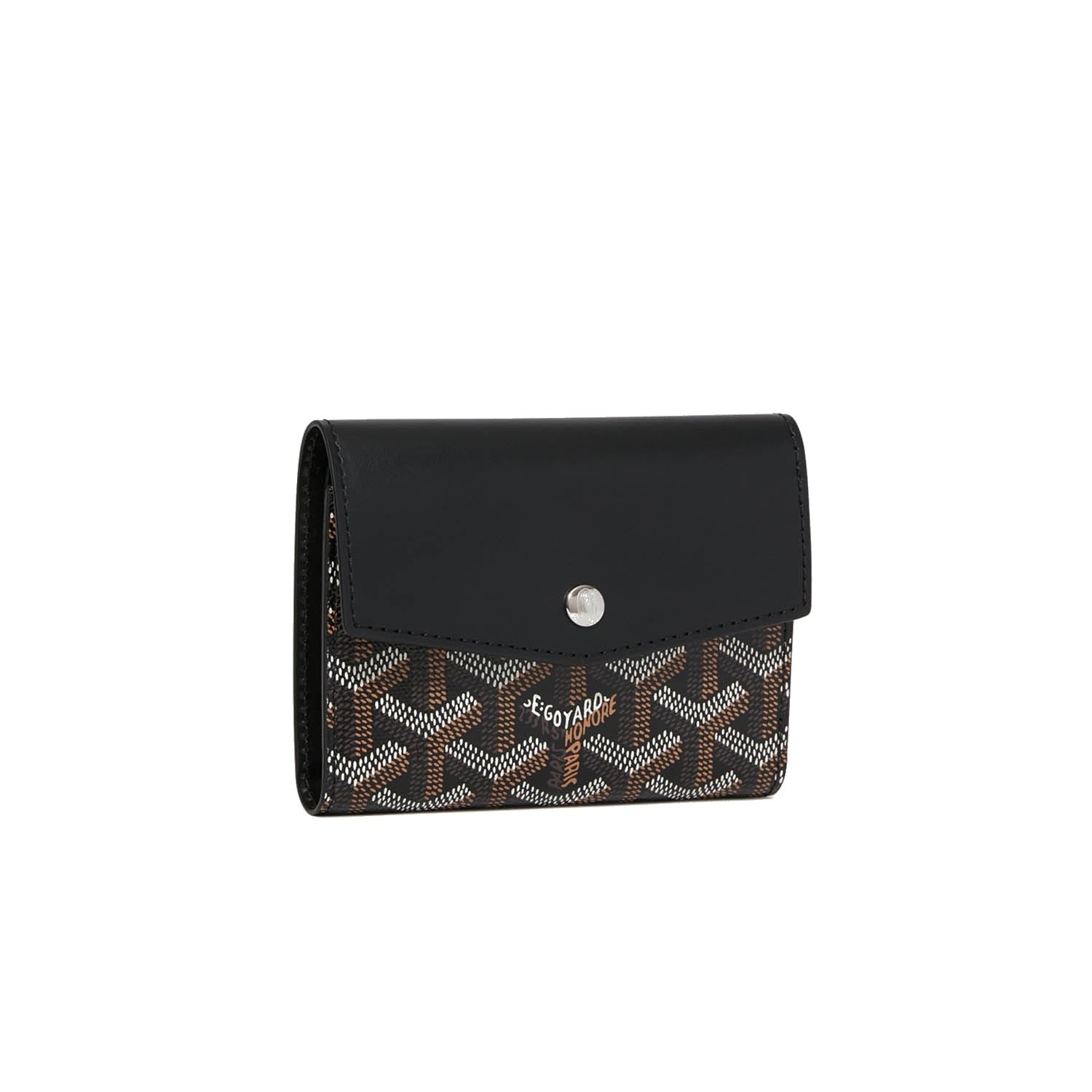 Compact Bi-Fold Wallet with Coin Pocket - Black