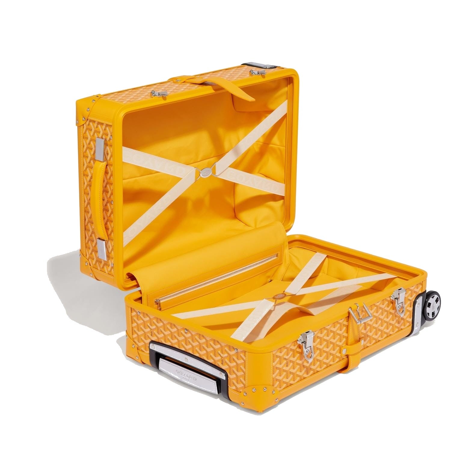 Canvas Rolling Trolley Suitcase - Cabin - Yellow - 26