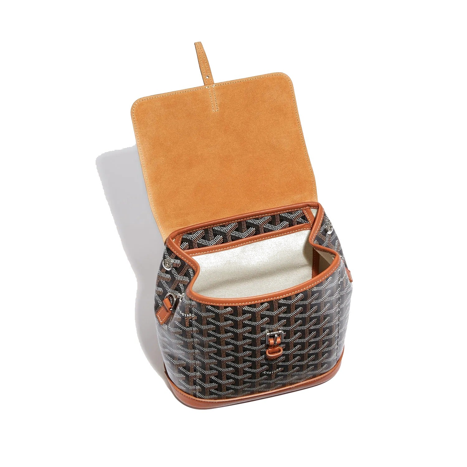 Mini Canvas Backpack - Black & Tan - 10
