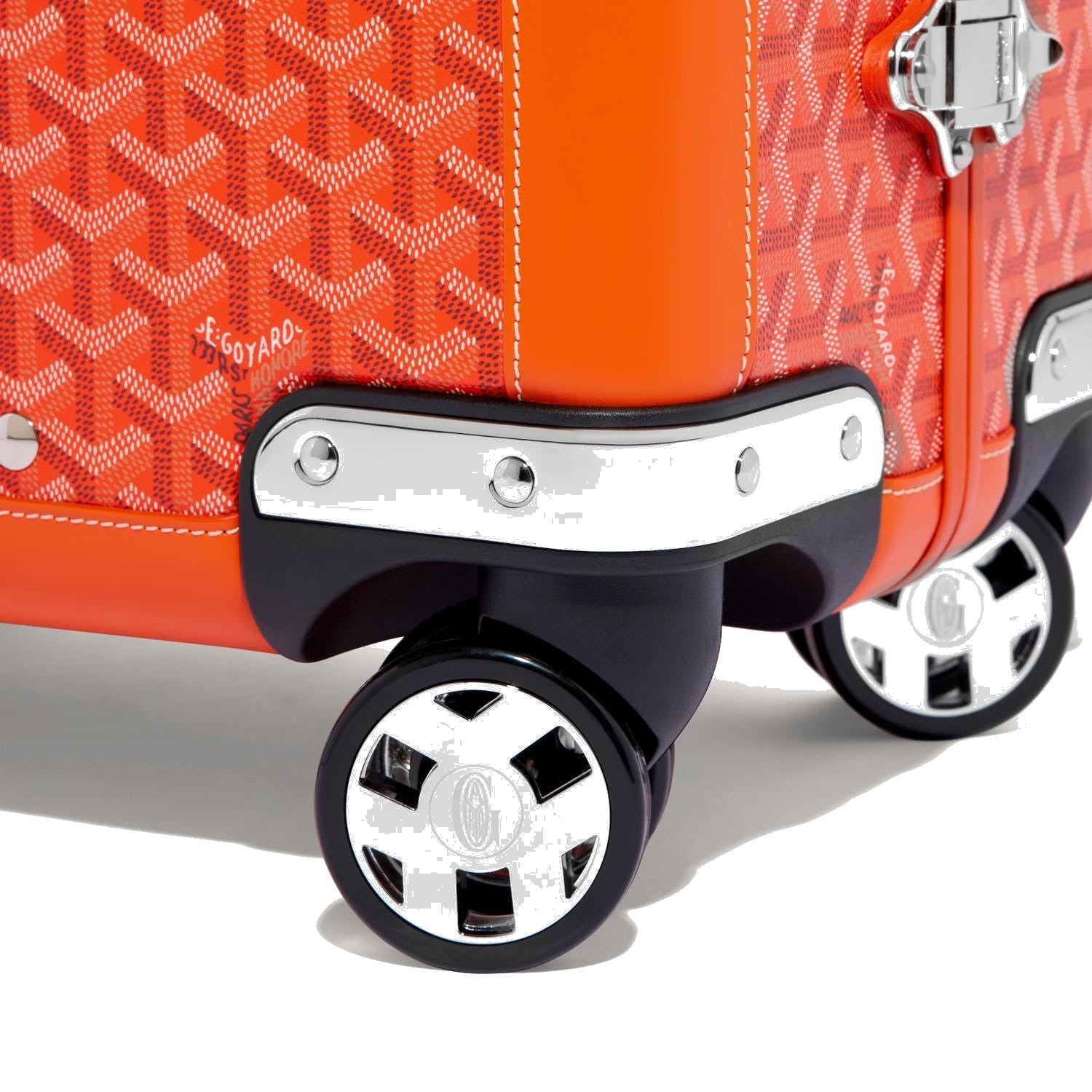 Canvas Rolling Trolley Suitcase - Cabin - Orange - 23