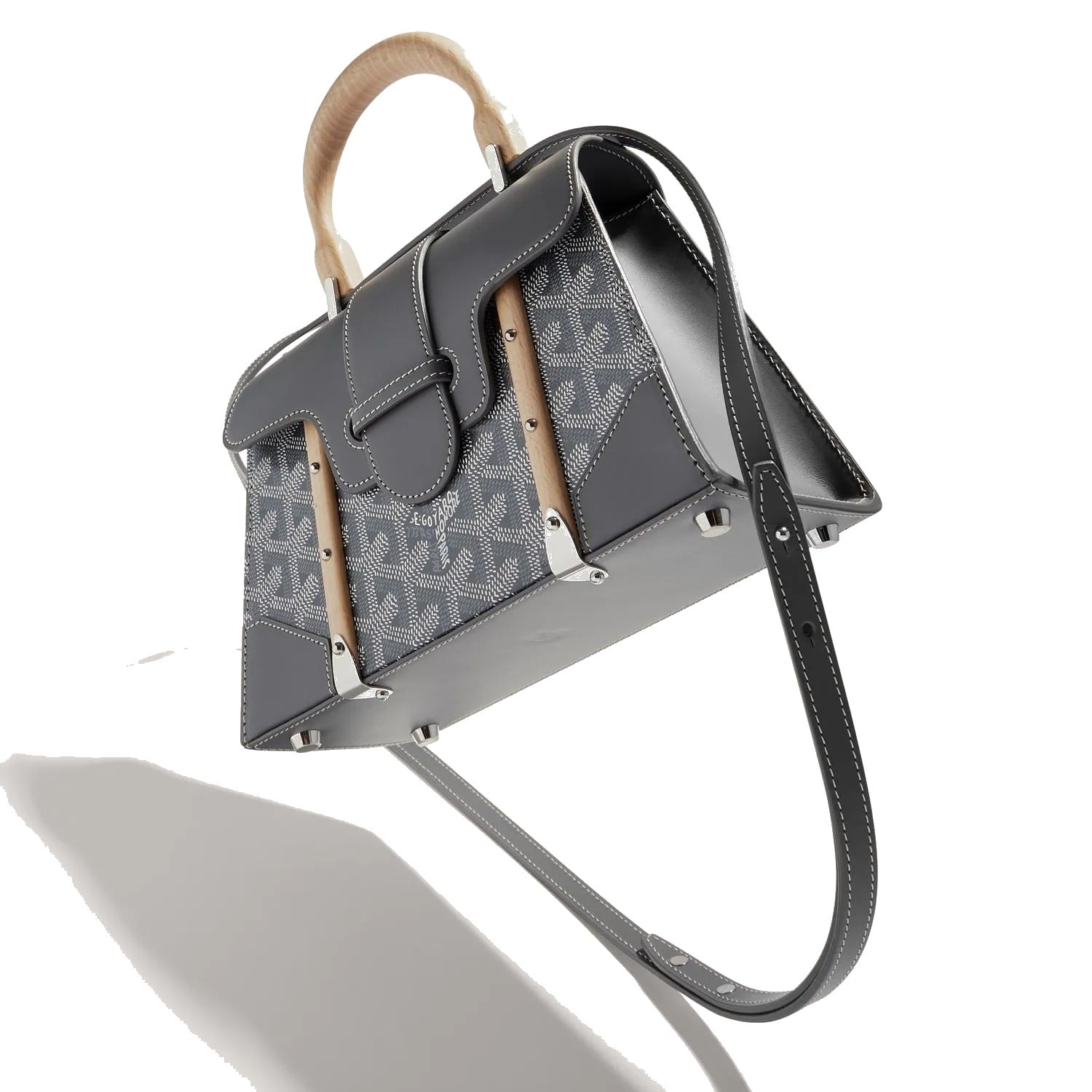 Structured Mini Top-Handle Bag - Grey - 55