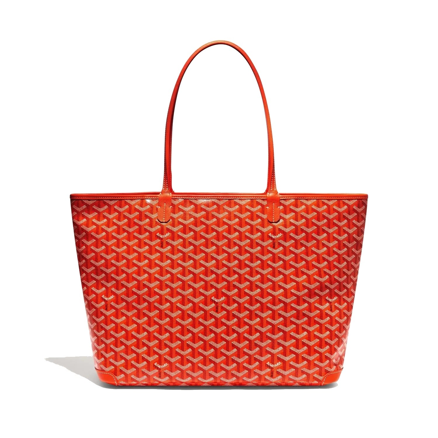 Zippered Canvas Tote - Medium - Orange - 14