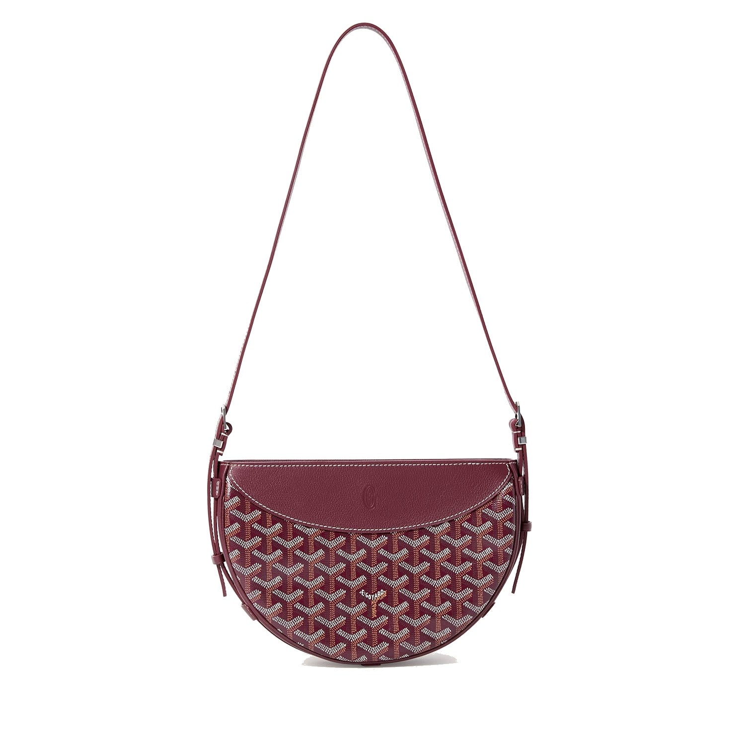 Crescent Shoulder Bag - Burgundy - 34