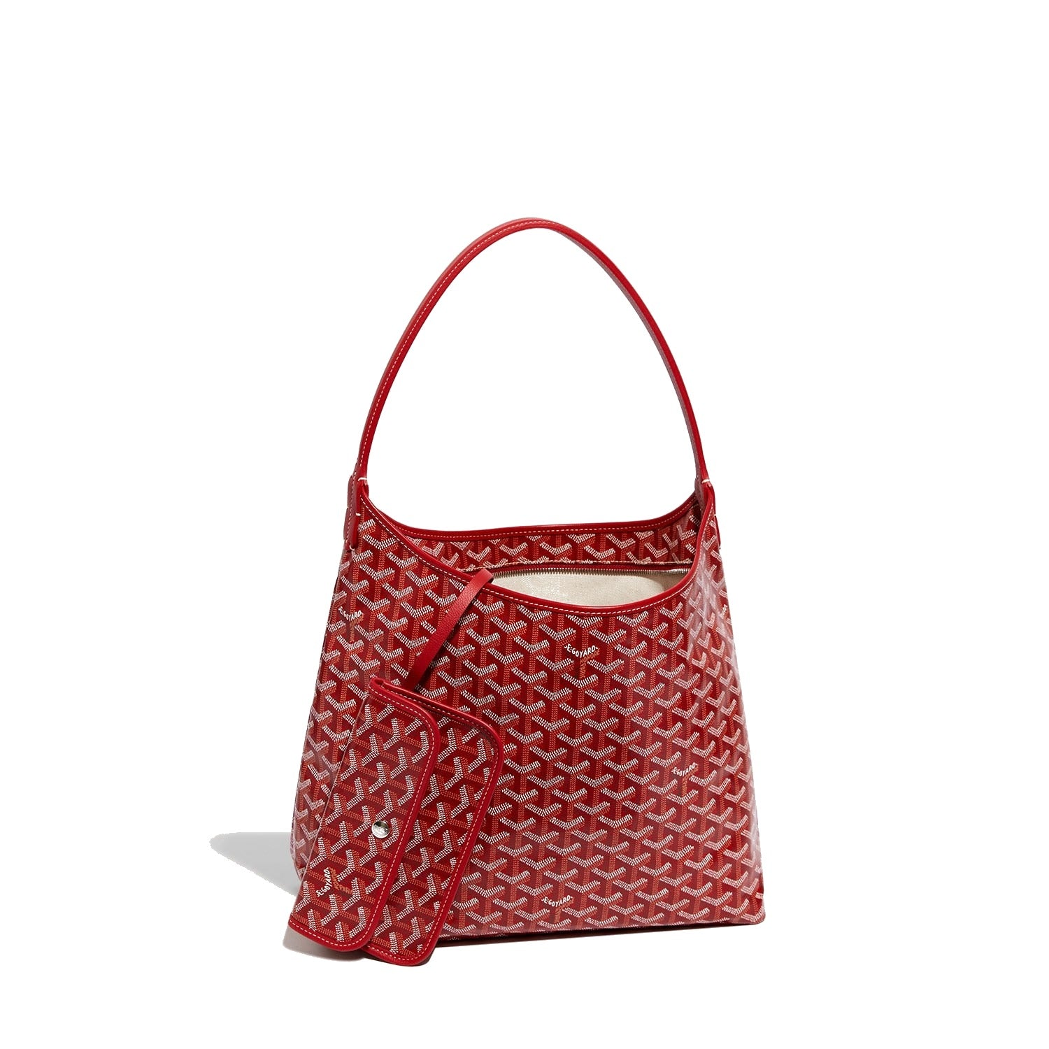 Slouchy Hobo Shoulder Bag - Red - 15